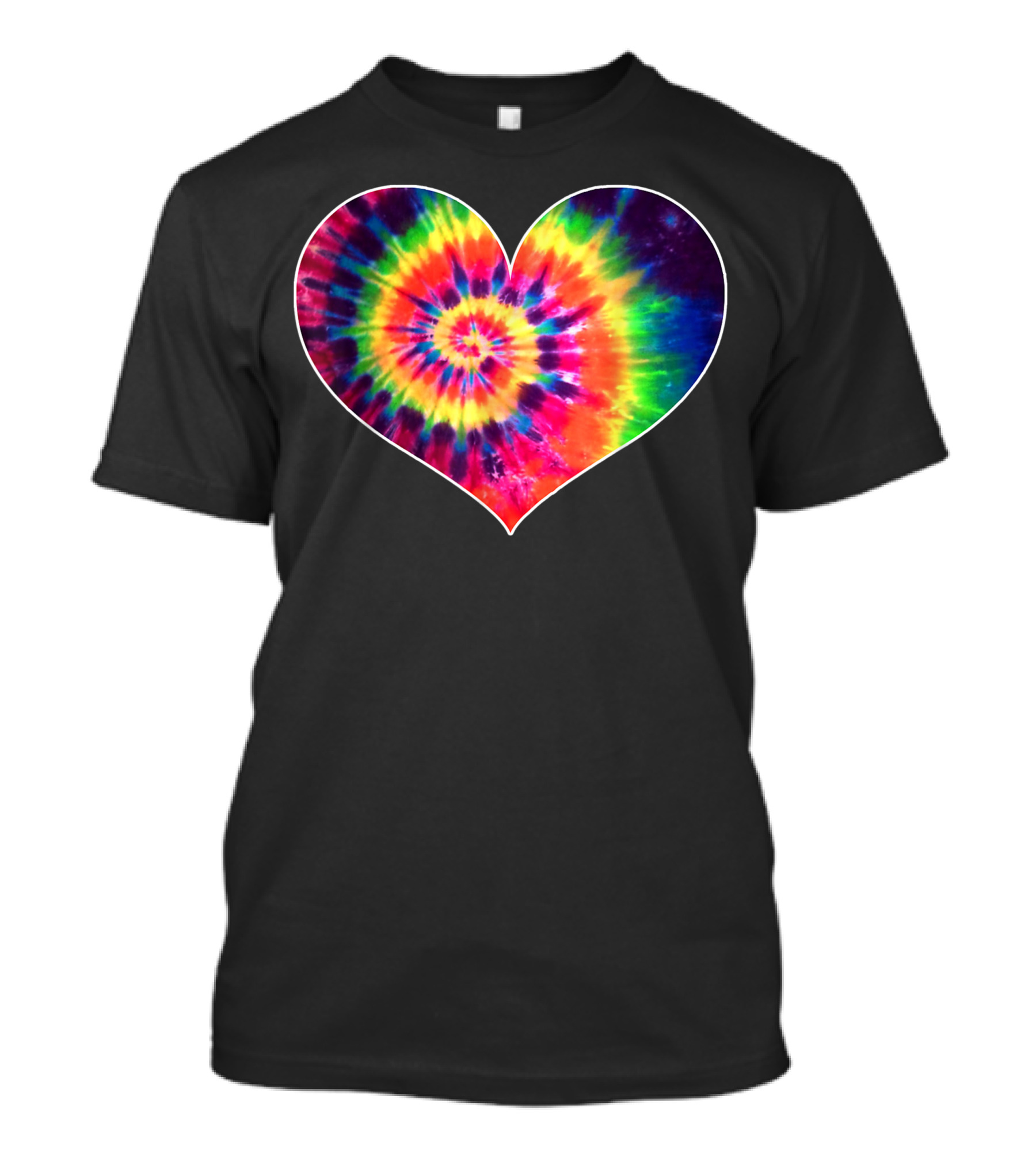 Tie Dyed Cute Heart Rainbow Valentine's Day Tyedye T-Shirt