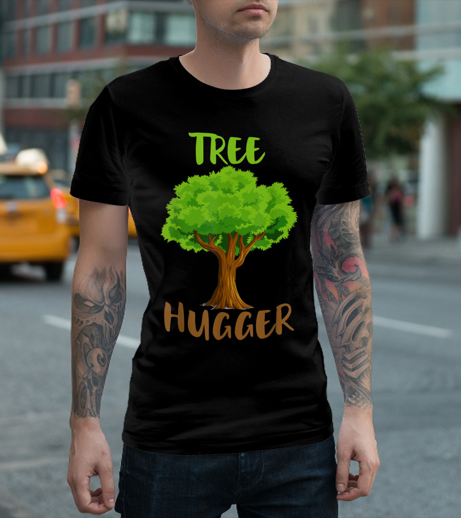 Tree Hugger Tree Graphic Eco-Friendly Nature Lover T-Shirt