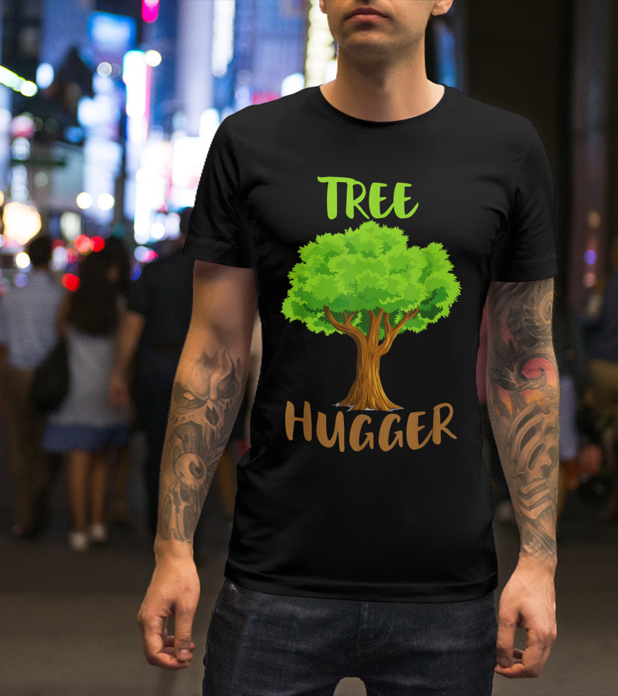 Tree Hugger Tree Graphic Eco-Friendly Nature Lover T-Shirt