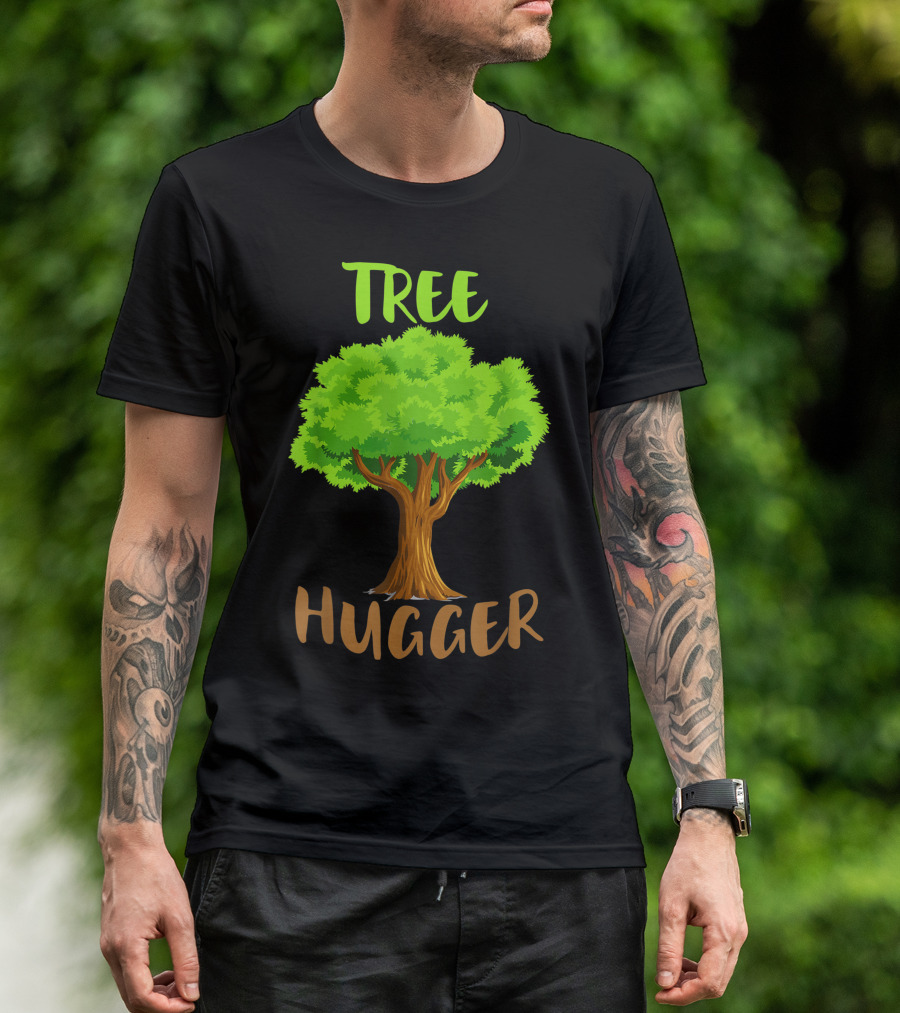 Tree Hugger Tree Graphic Eco-Friendly Nature Lover T-Shirt