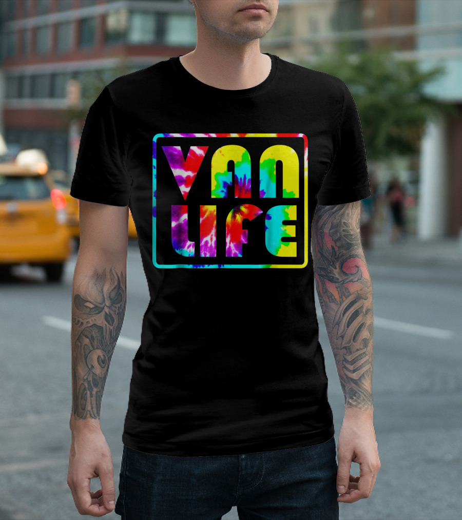 Van Life Tie-Dye Vintage Style Official Brand Promo T-Shirt