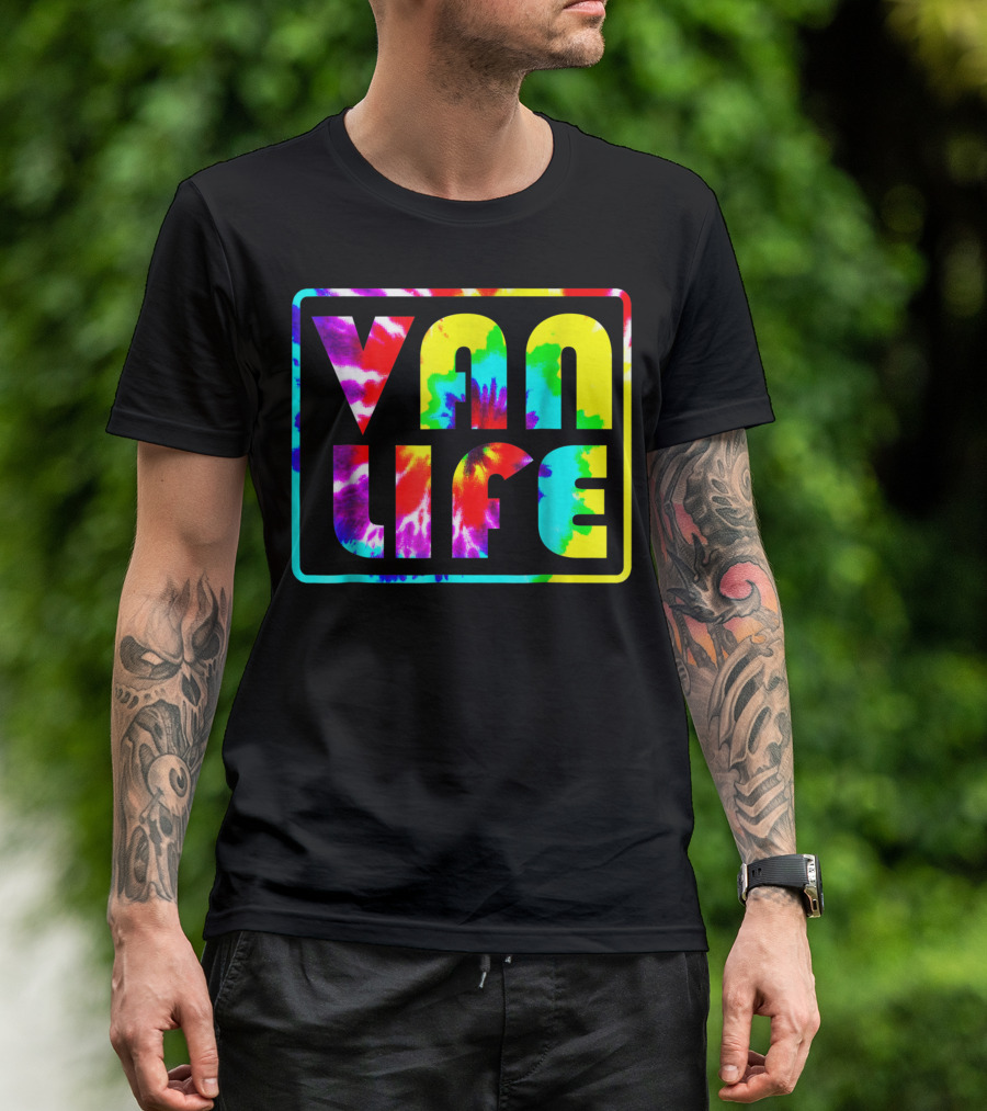 Van Life Tie-Dye Vintage Style Official Brand Promo T-Shirt