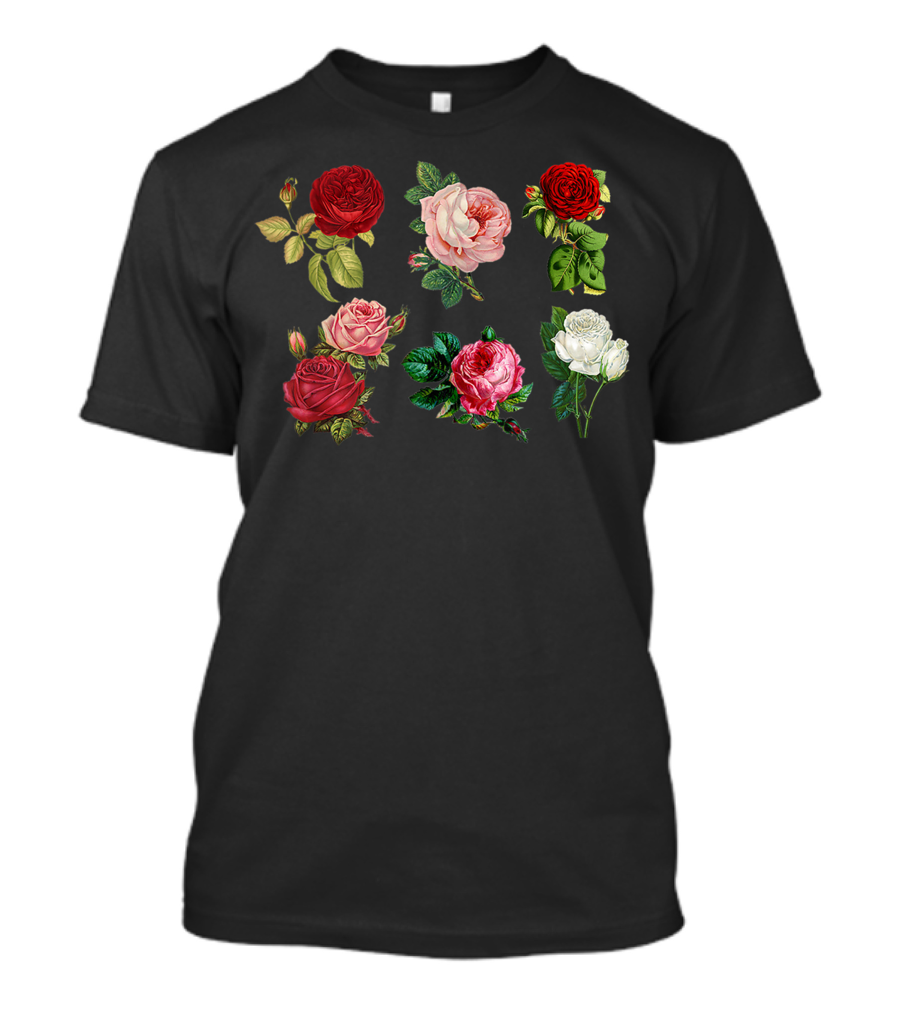 Vintage Aesthetic Botanical Roses Floral Flowers Boho Blossoms T-Shirt