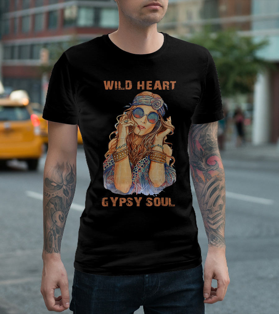 Wild Heart Gypsy Soul Hippie Style Girl T-Shirt