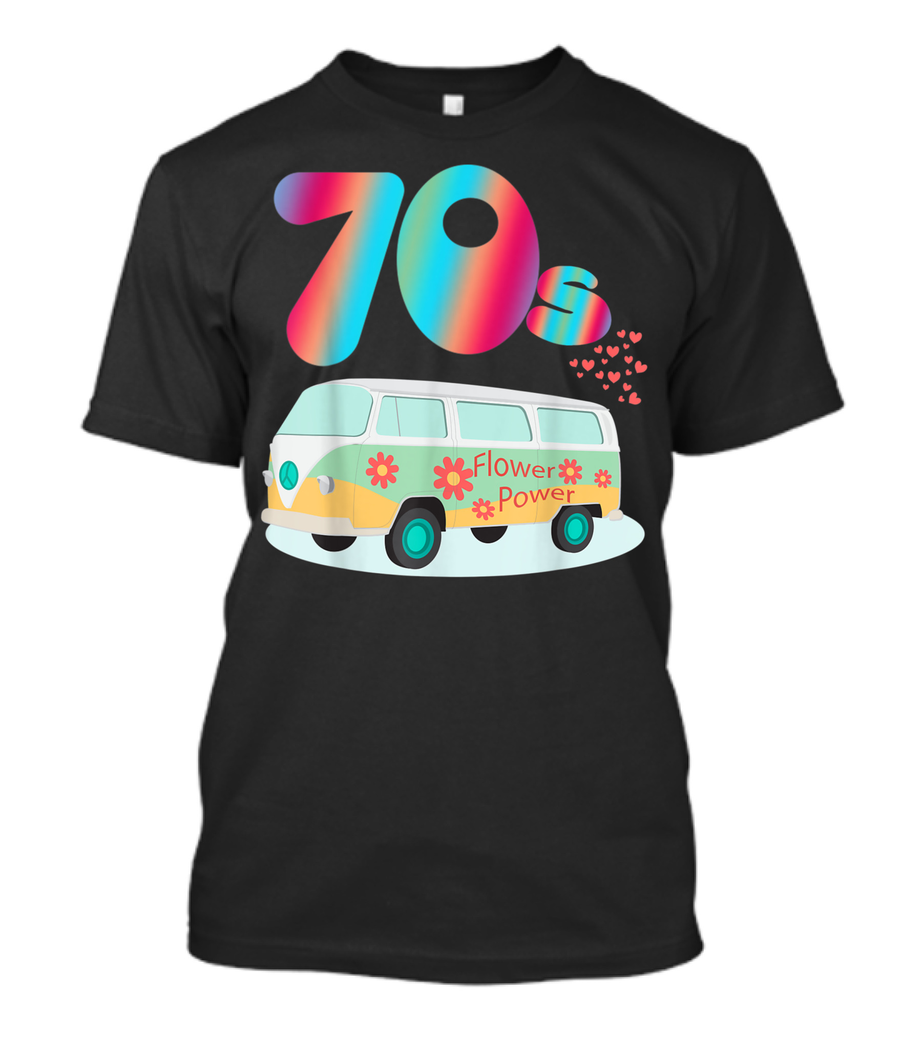 70s Flower Power Hippie Bus Party Costume T-Shirt