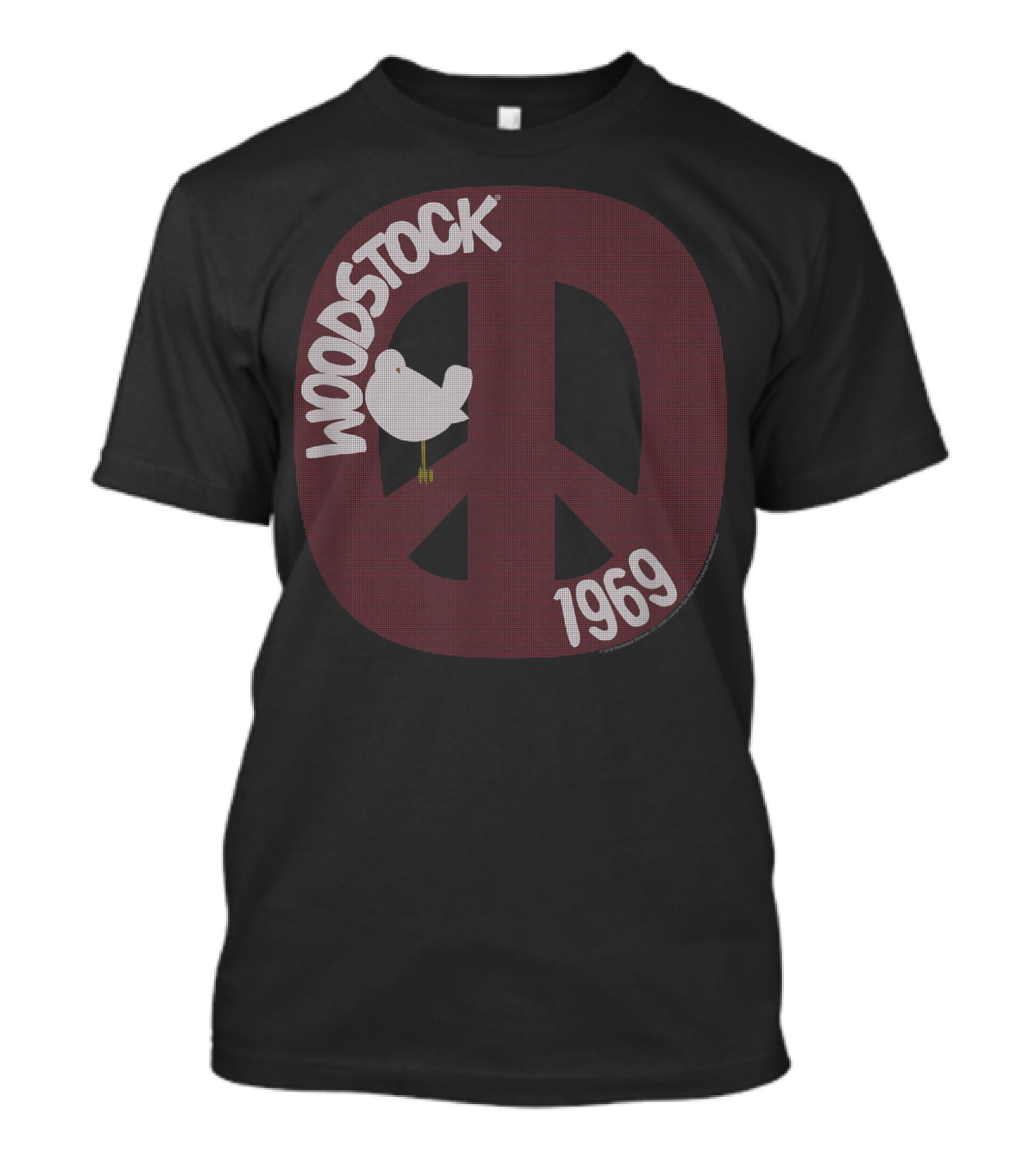 Woodstock Peace Sign 1969 Vintage Iconic Festival T-Shirt