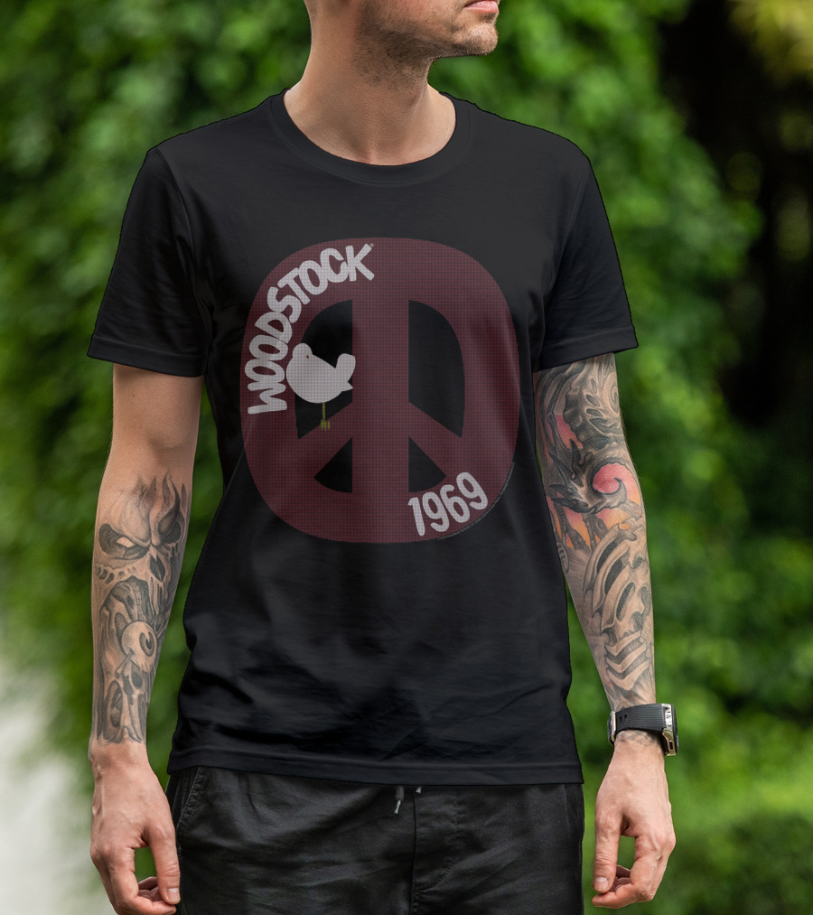 Woodstock Peace Sign 1969 Vintage Iconic Festival T-Shirt