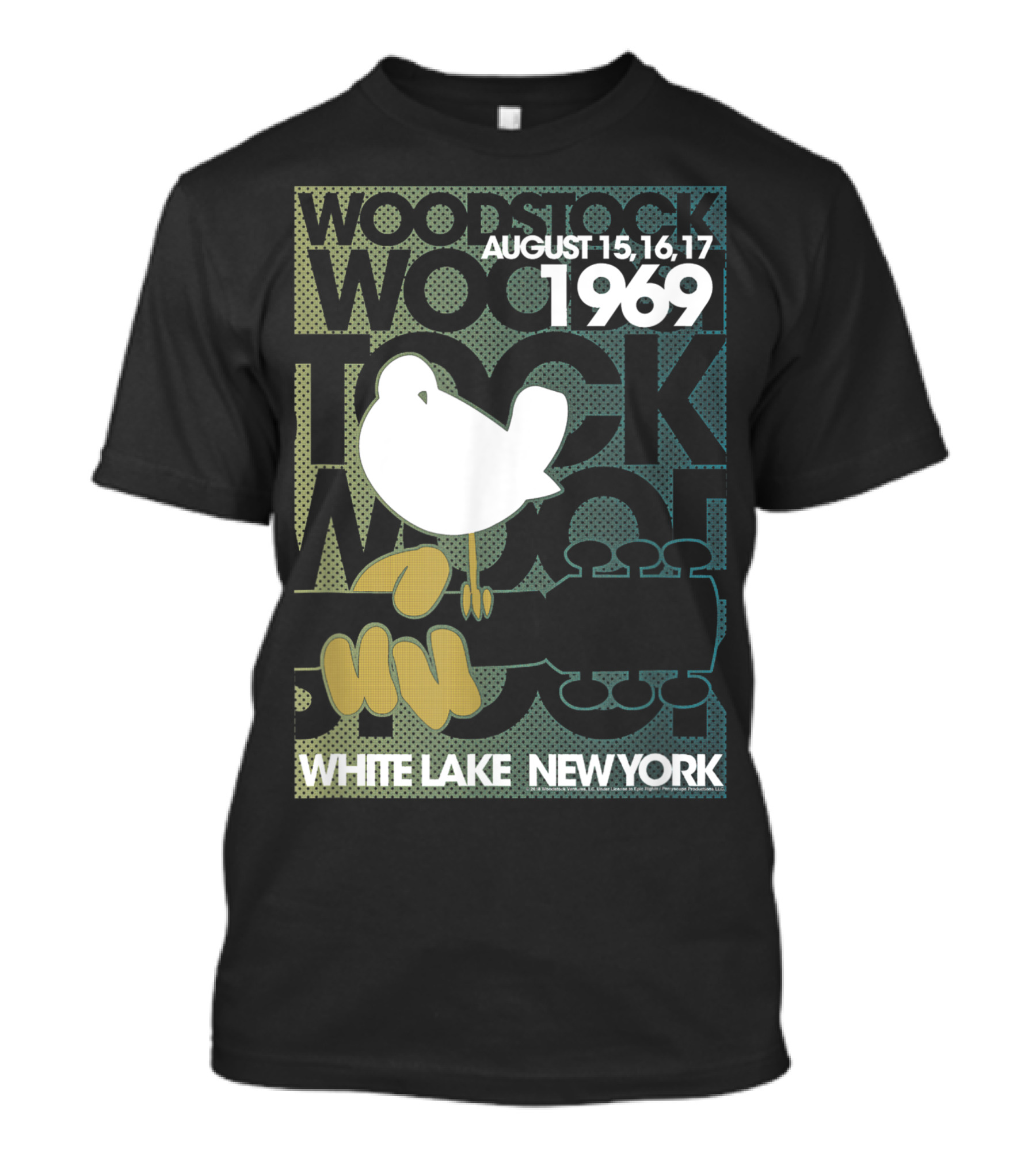Woodstock August 15 16 17 1969 White Lake New York T-Shirt
