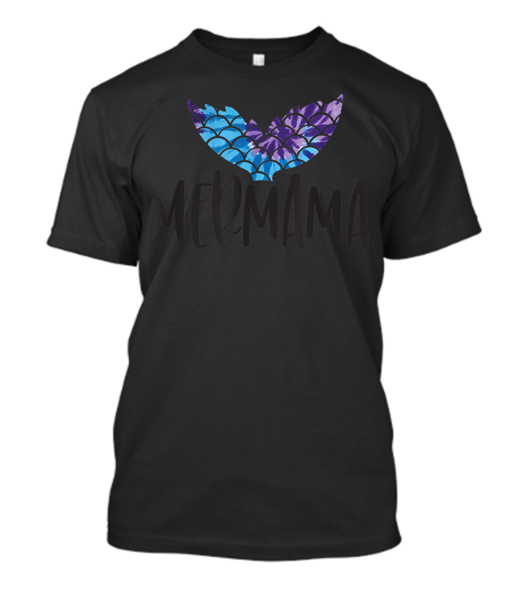 Mermaid Mermama Tie Dye Beach Lovers Scales Tail T-Shirt