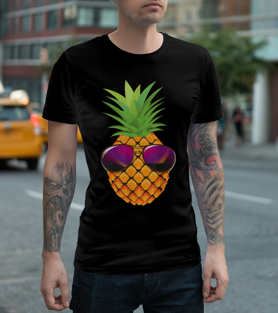 Pineapple Sunglasses I Love Pineapple Fun Tropical Fruit T-Shirt