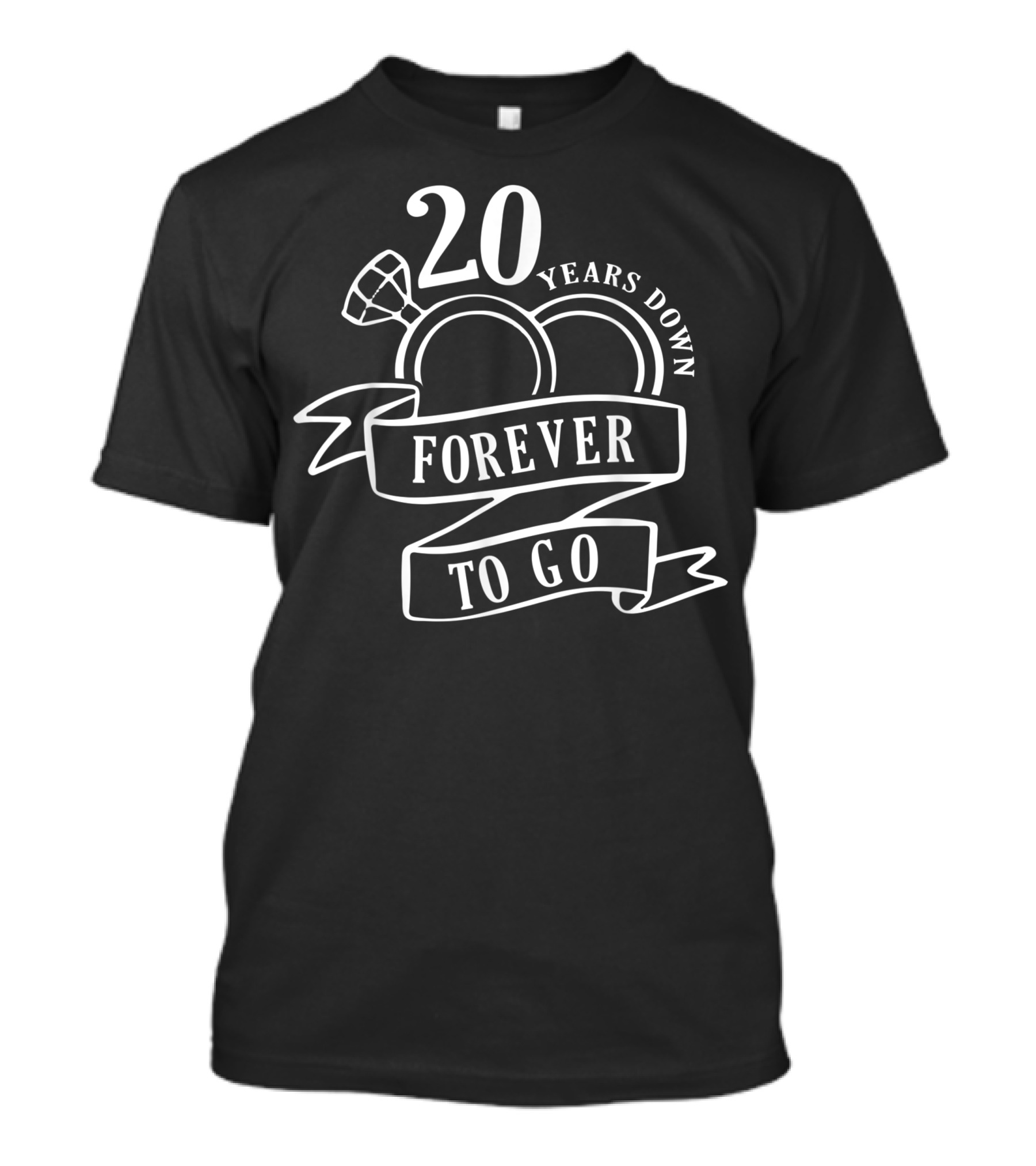 20 Years Down Forever To Go 20th Wedding Anniversary T-Shirt