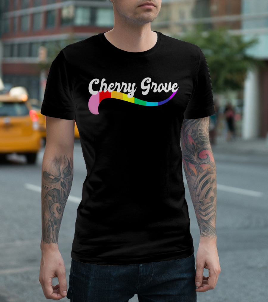 Cherry Grove Fire Island Gay Pride Queer Love Rainbow T-Shirt