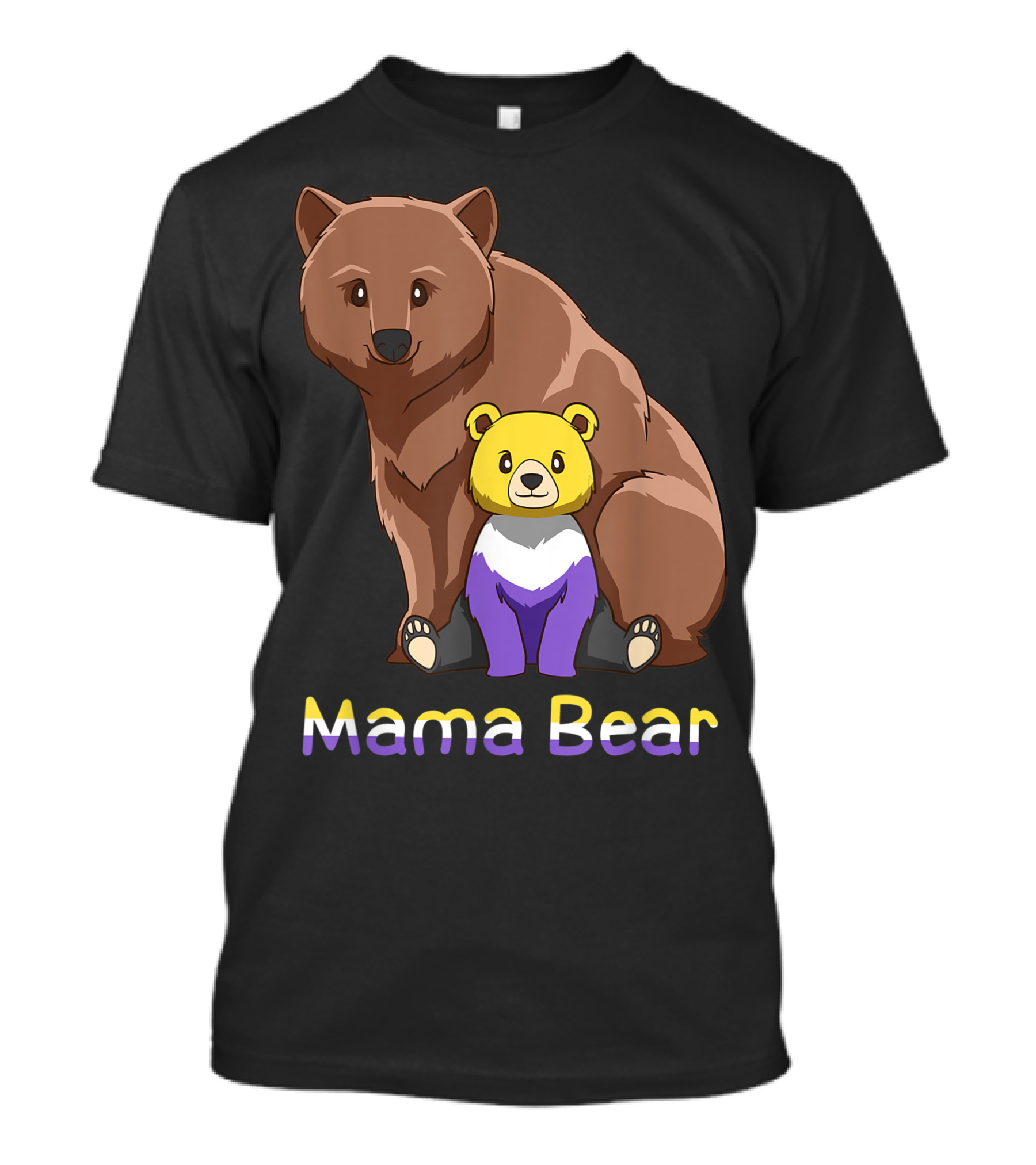 Mama Bear Cute Nonbinary Genderqueer Bear Gd T-Shirt