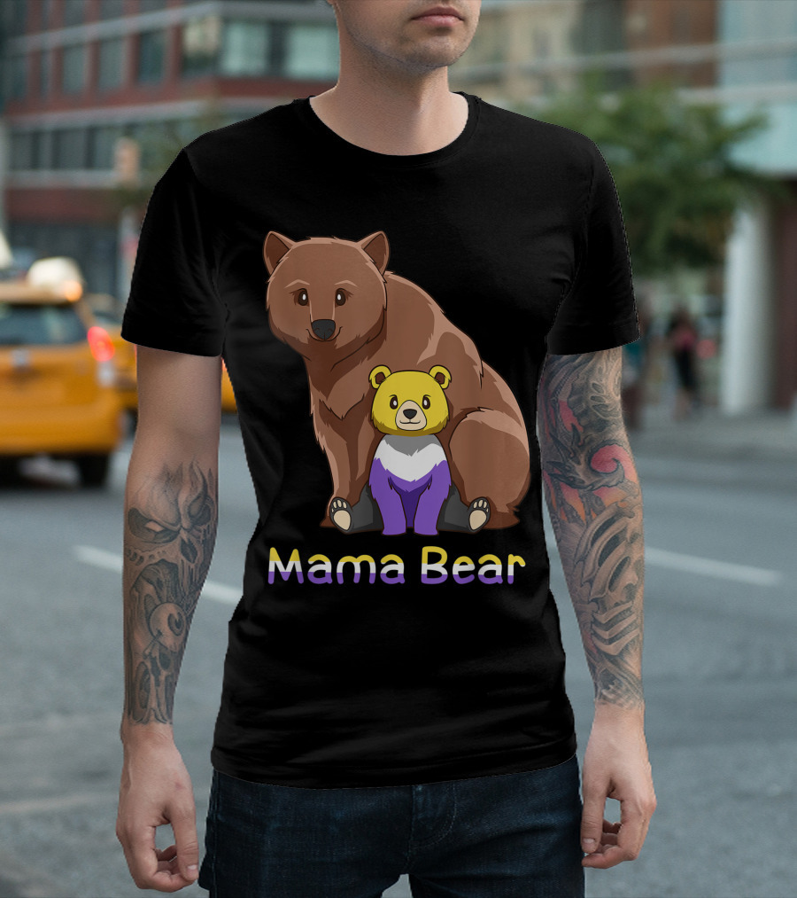 Mama Bear Cute Nonbinary Genderqueer Bear Gd T-Shirt
