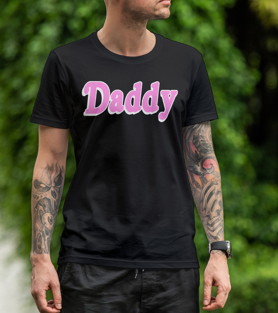 Daddy Pastel Aesthetic Black And Pink T-Shirt