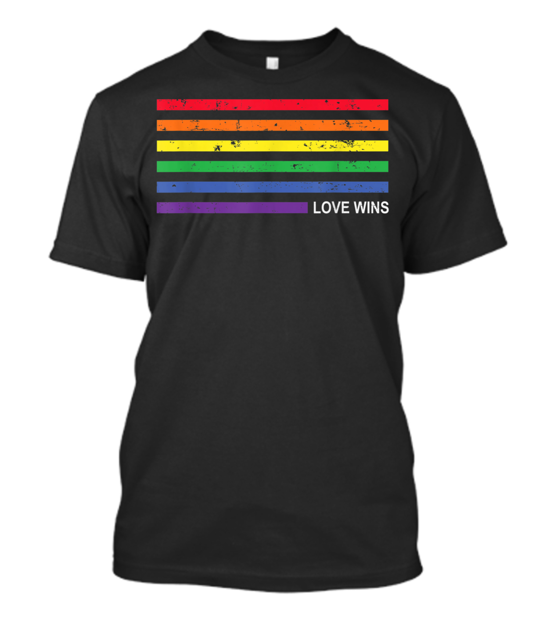 Gay Pride Flag Rainbow Love Wins Equality T-Shirt