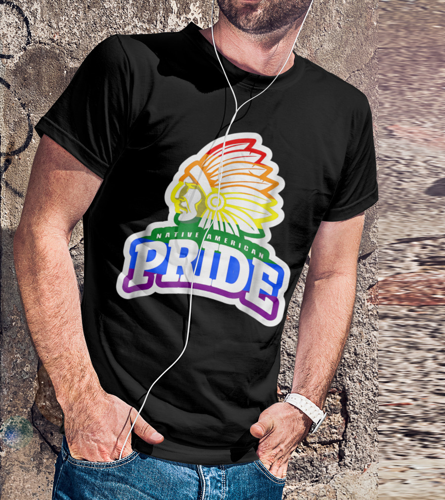 Native American Pride Rainbow Headdress T-Shirt