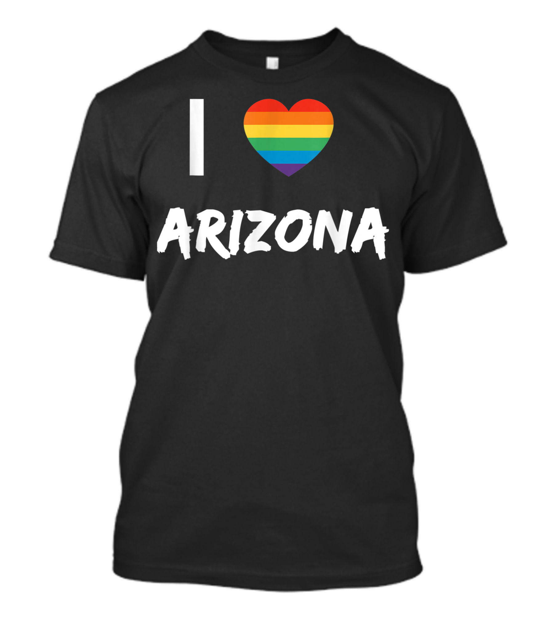 I Love Arizona Rainbow Heart Gay Pride LGBT T-Shirt