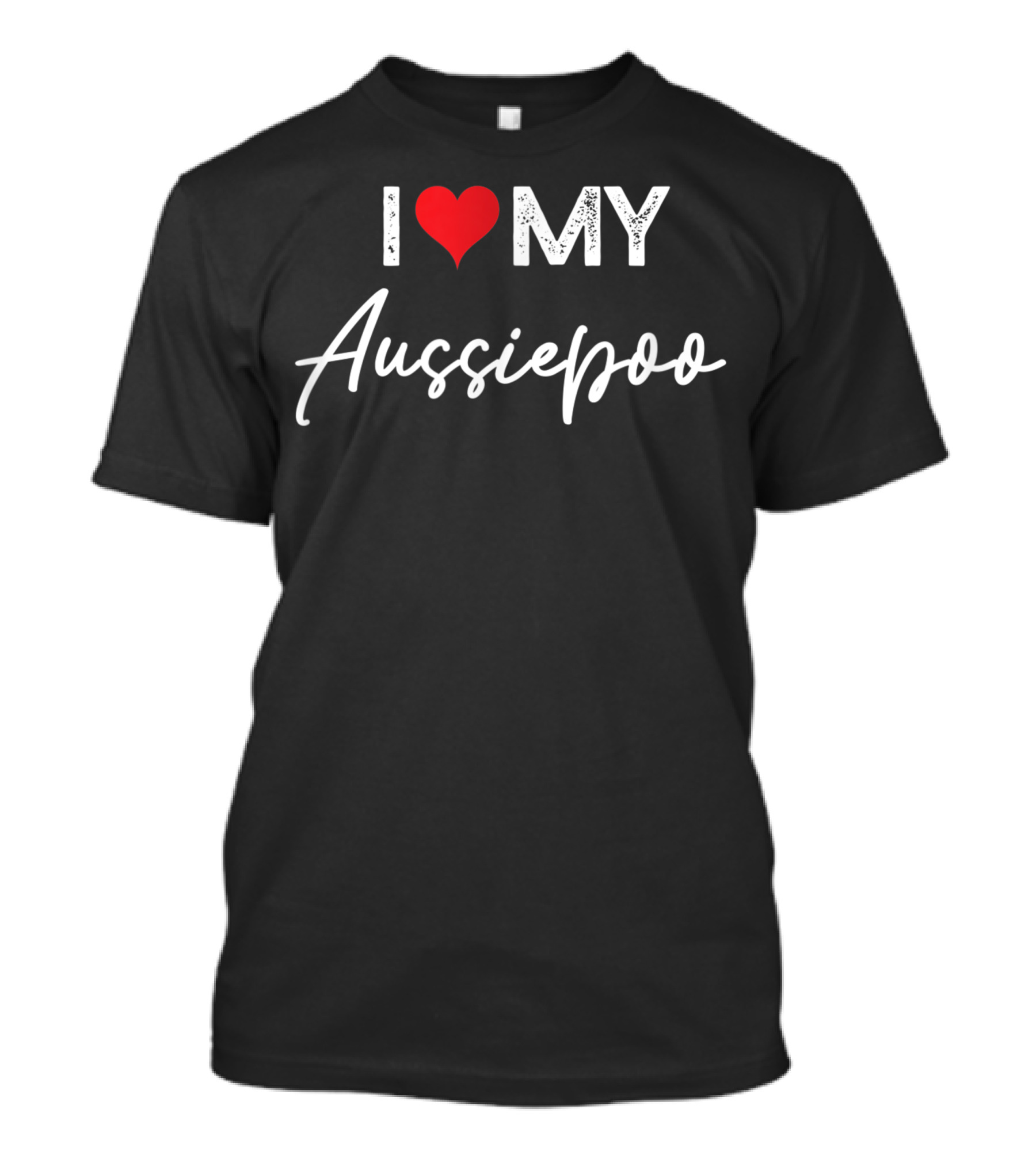 I Love My Aussiepoo Red Heart Valentine’s Day Beloved T-Shirt