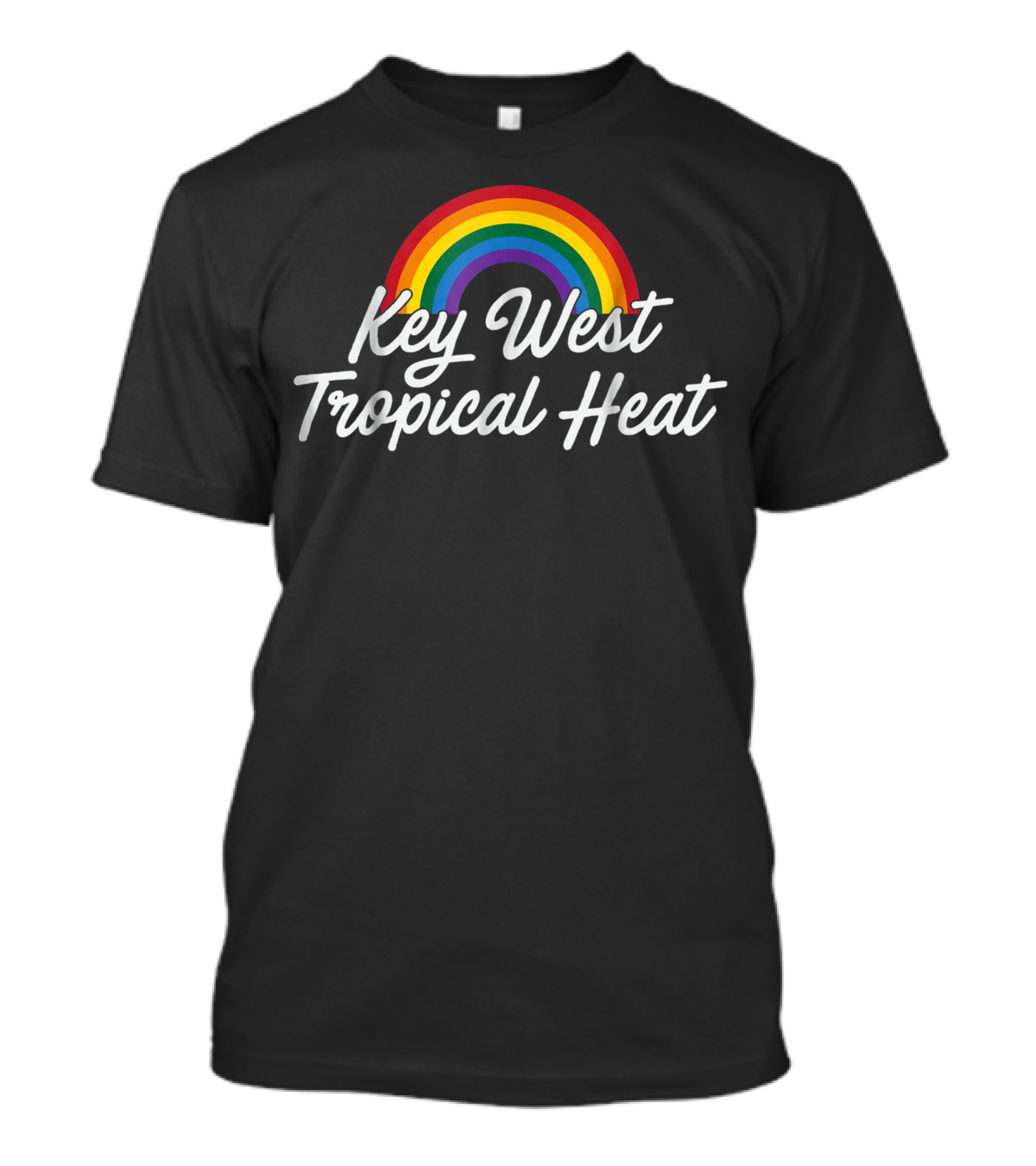 Key West Tropical Heat Rainbow Pride Flag T-Shirt