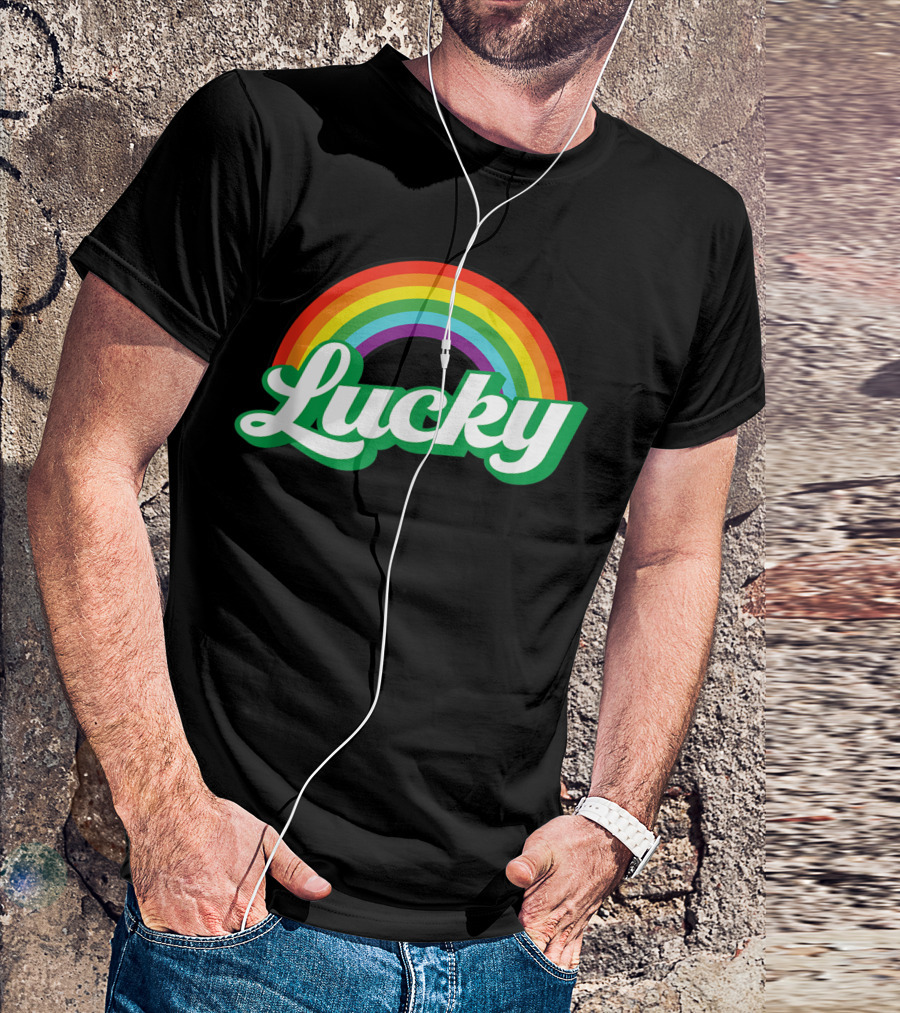 Lucky St Pat Rainbow St Patricks Day Irish Luck Rainbow T-Shirt