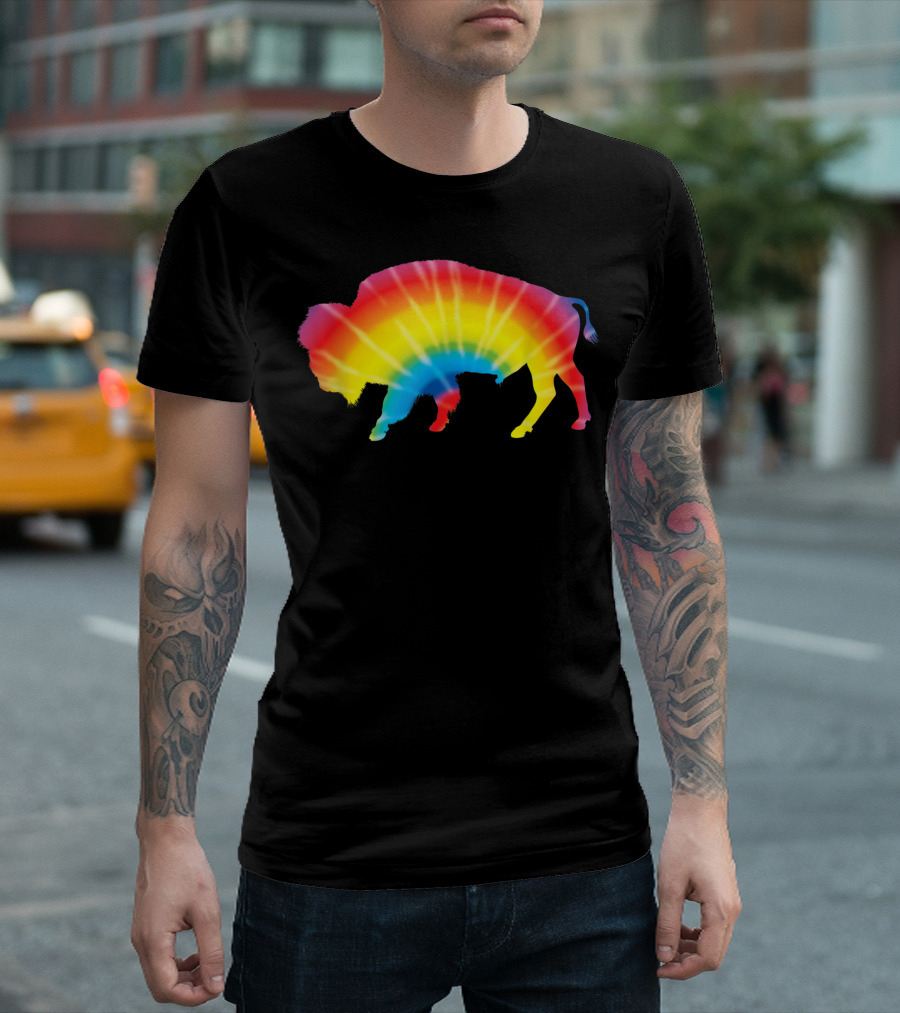 Tie Dye Rainbow Buffalo T-Shirt