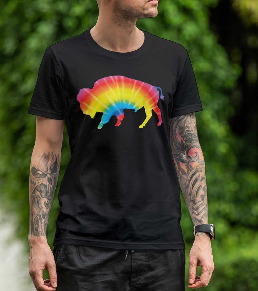 Tie Dye Rainbow Buffalo T-Shirt