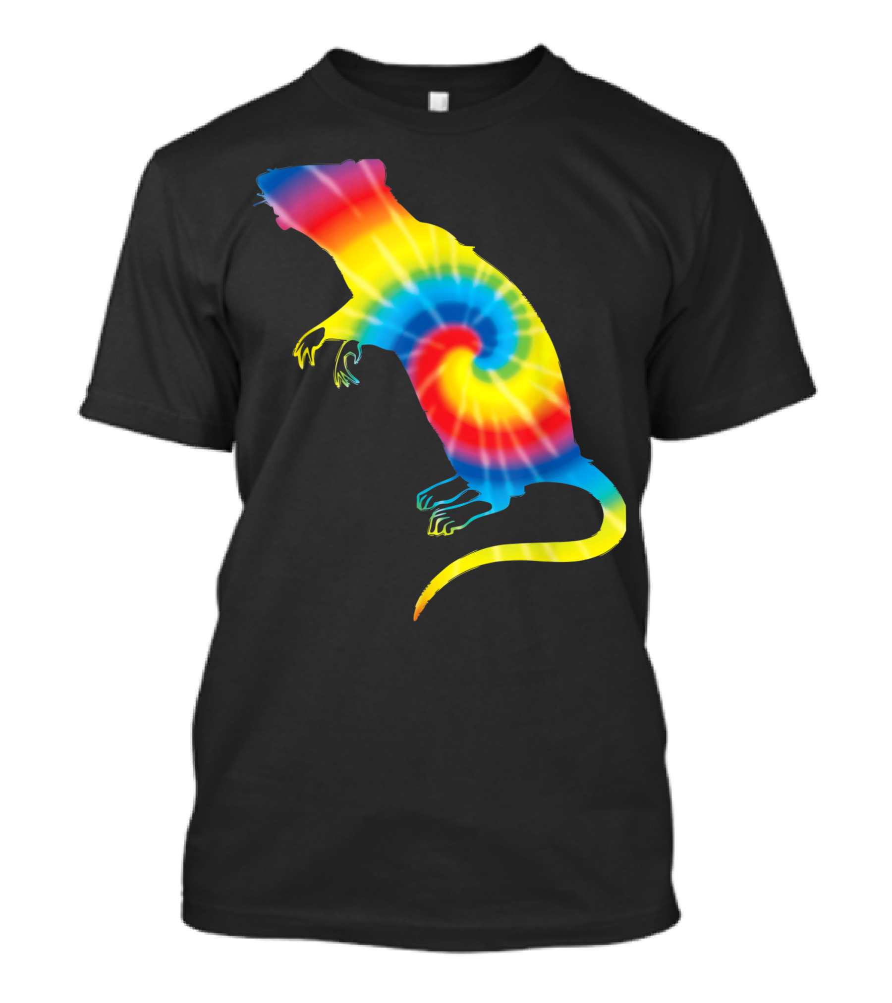 Tie Dye Dormouse Rainbow Spiral Rodent T-Shirt