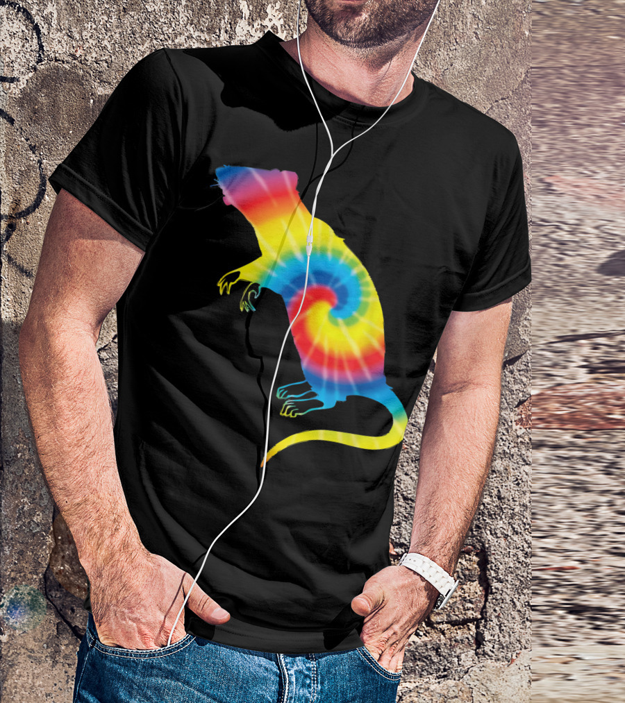 Tie Dye Dormouse Rainbow Spiral Rodent T-Shirt