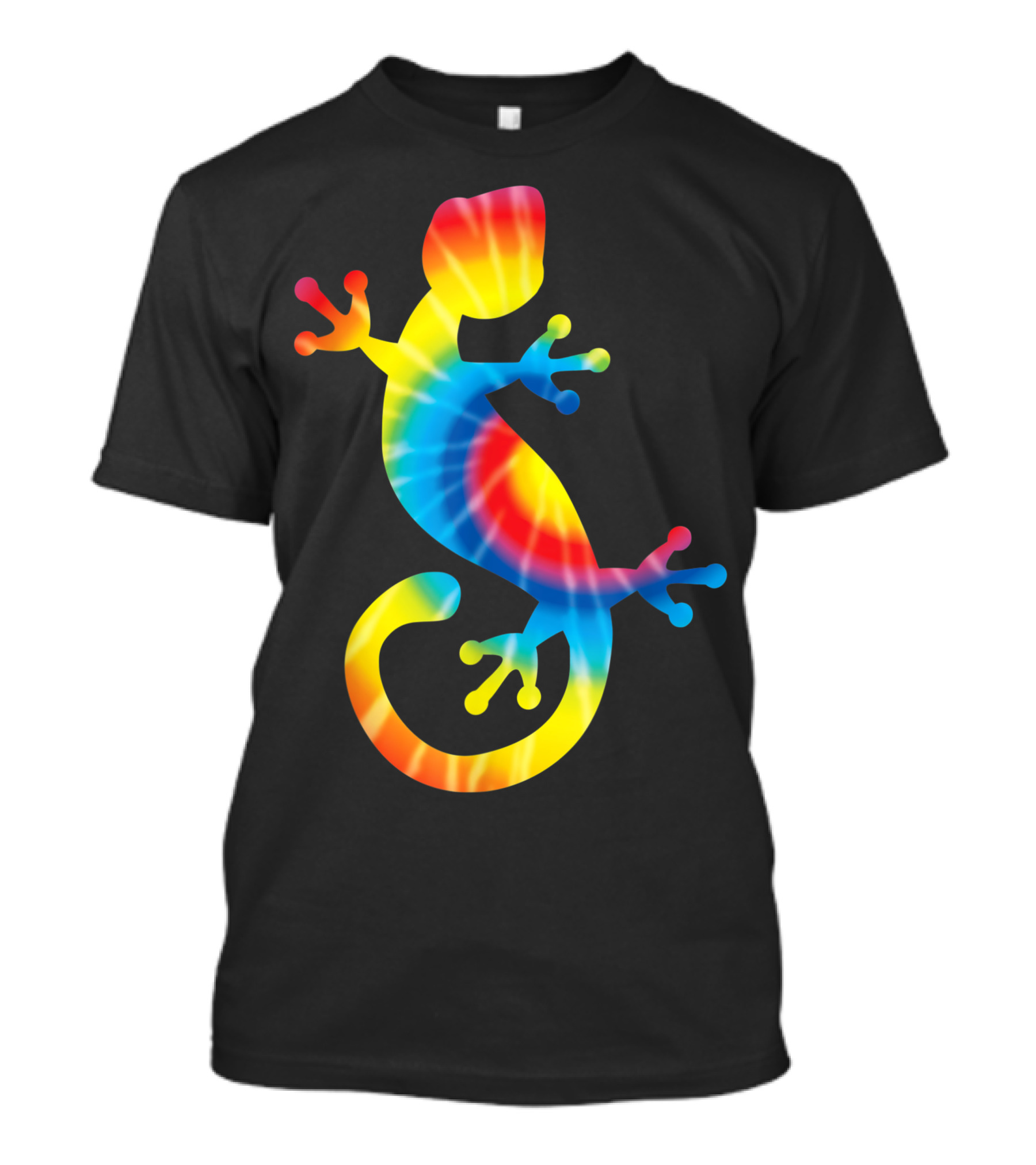 Tie Dye Gecko Rainbow Lizard Pet Print T-Shirt
