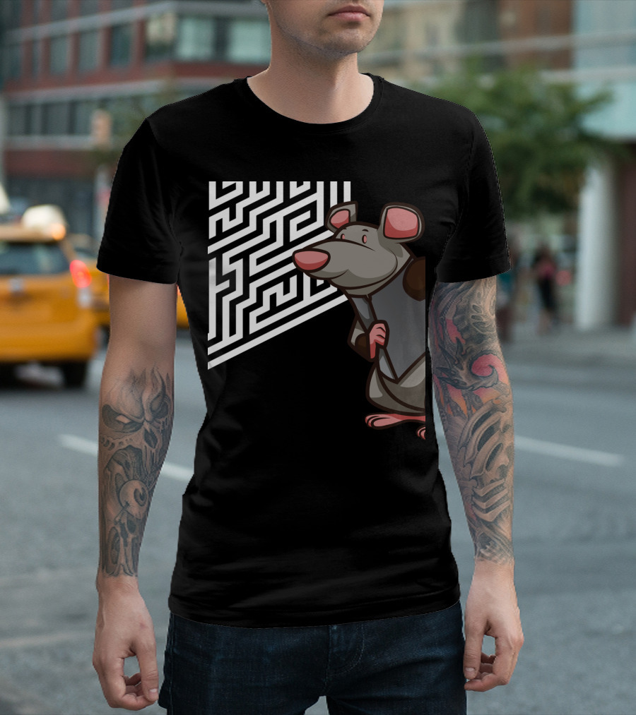 Animal Rat Maze Puzzle for Humor and Fun-Loving Animal Enthusiasts T-Shirt