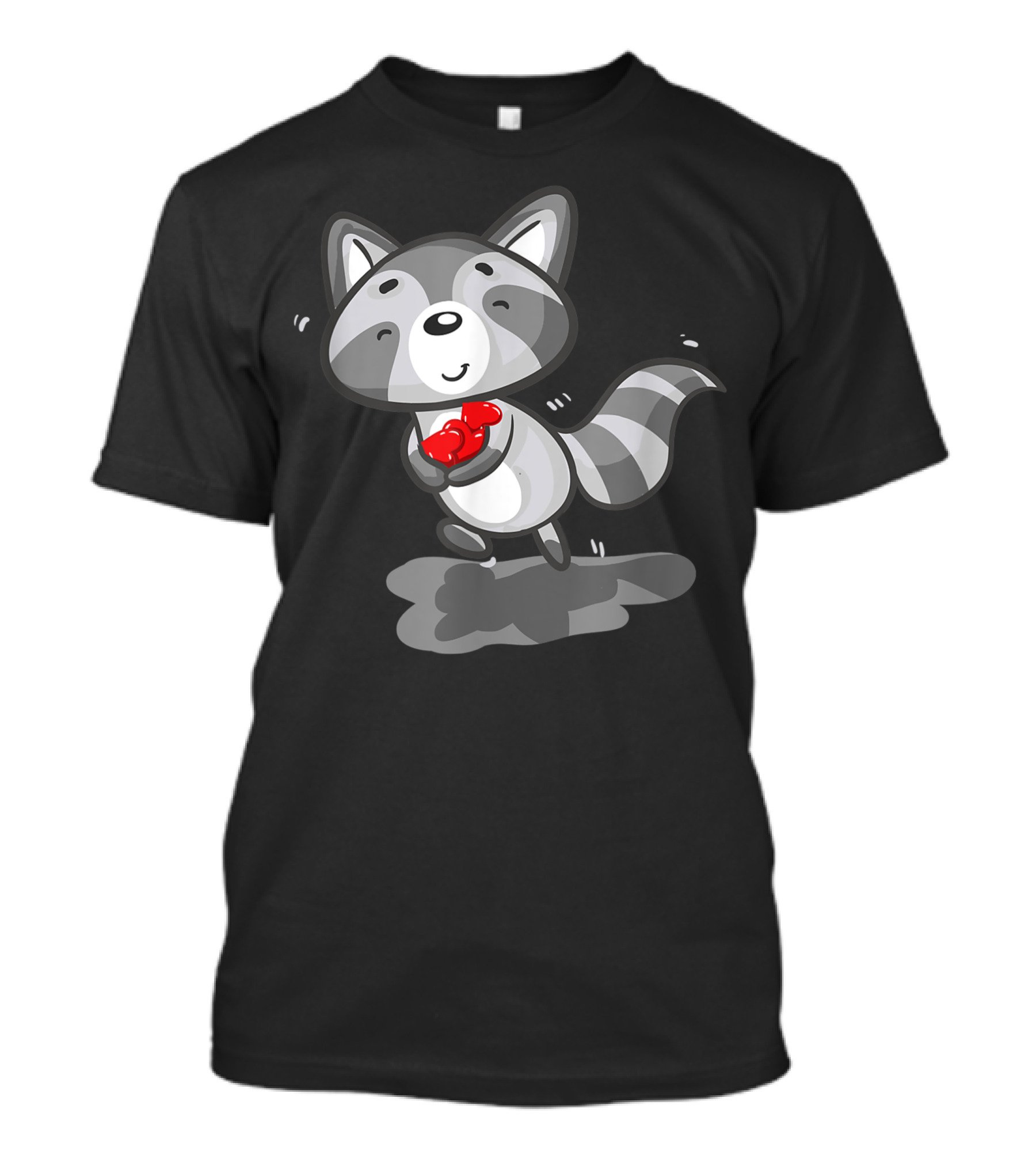 Cute Raccoon Holding Heart Valentine's Day T-Shirt