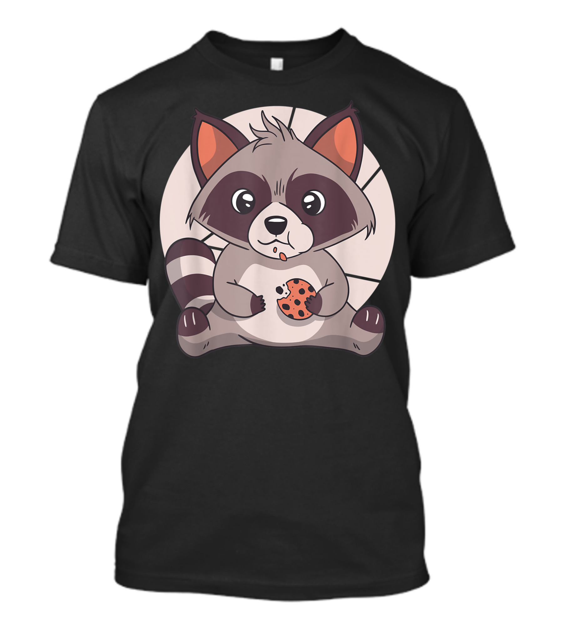 Dining Raccoon Cartoon Enjoys Cookie Racoon Love T-Shirt