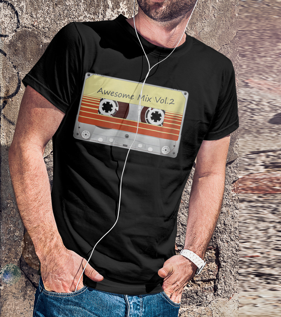 Awesome Mix Vol.2 Guardians Galaxy Tape T-Shirt