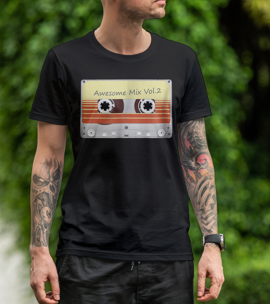 Awesome Mix Vol.2 Guardians Galaxy Tape T-Shirt