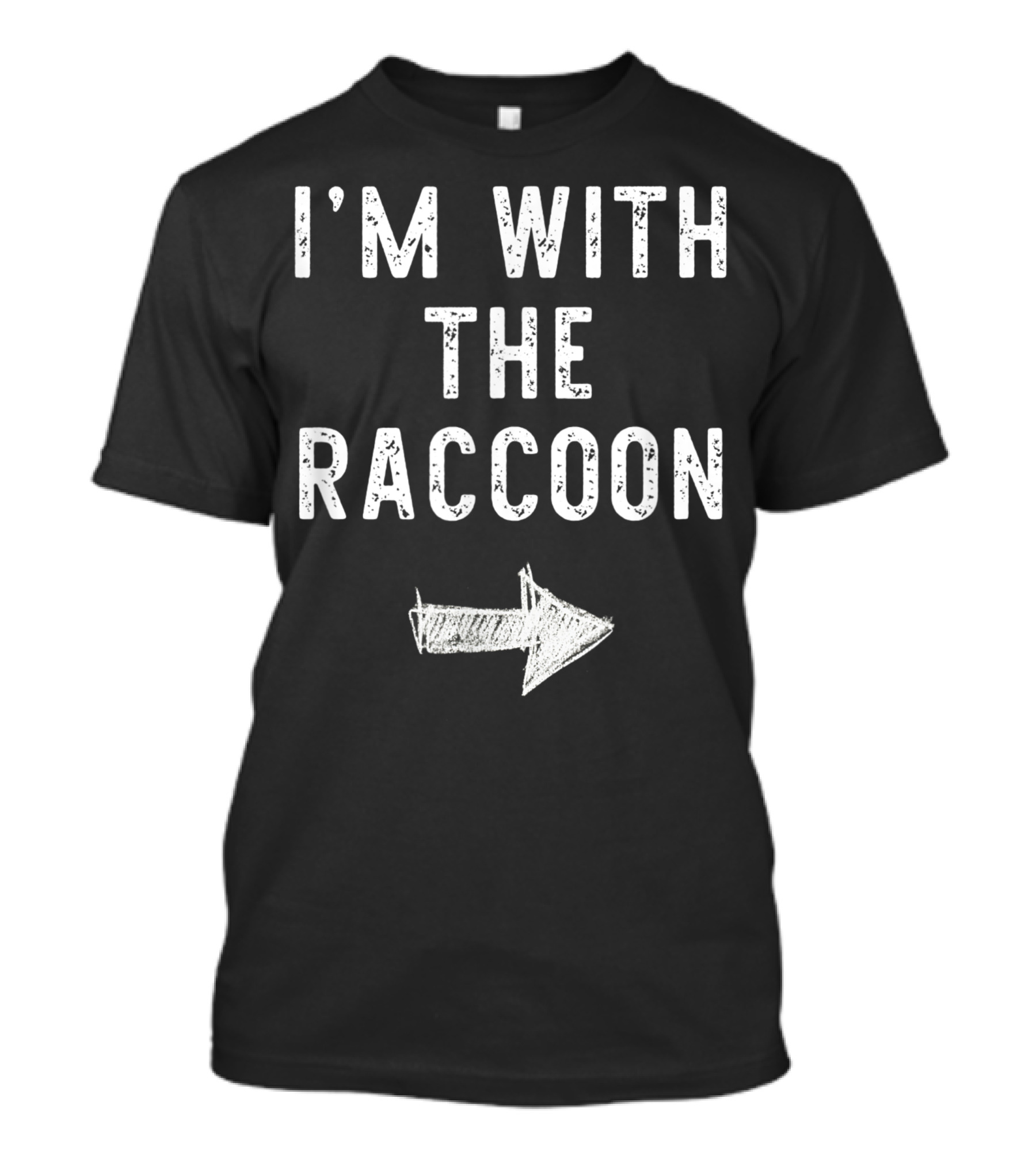I'm With The Raccoon Halloween Matching Couple Costume T-Shirt