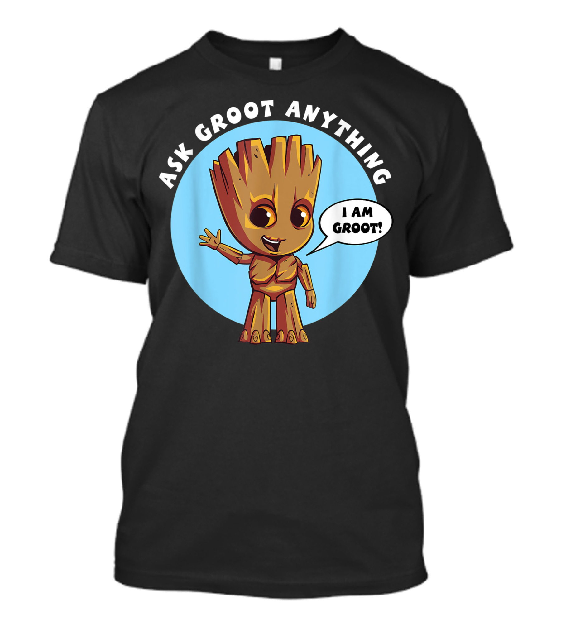 Marvel Ask Groot Anything I Am Groot Iconic Character Speech Bubble T-Shirt