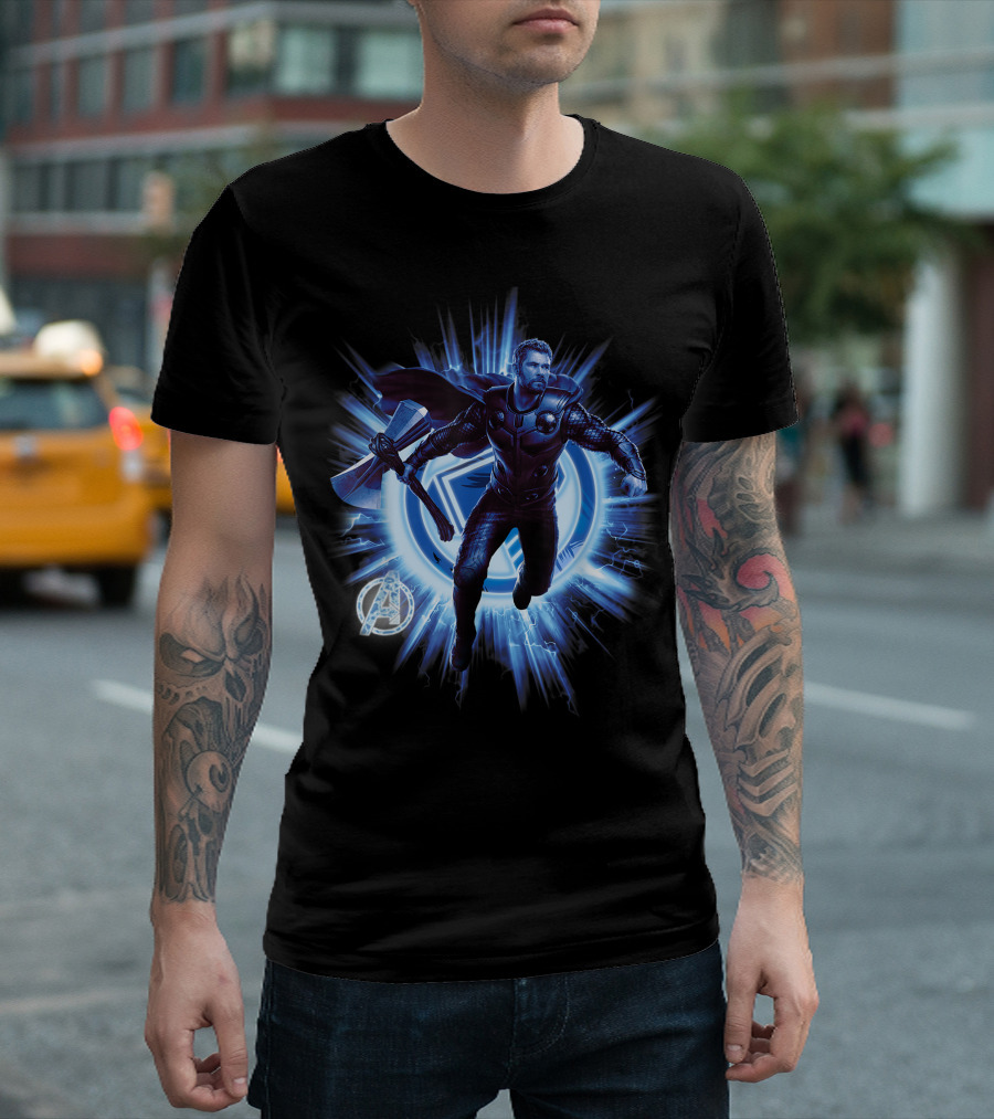 Marvel Avengers Endgame Thor Stormbreaker Lightning Avengers T-Shirt