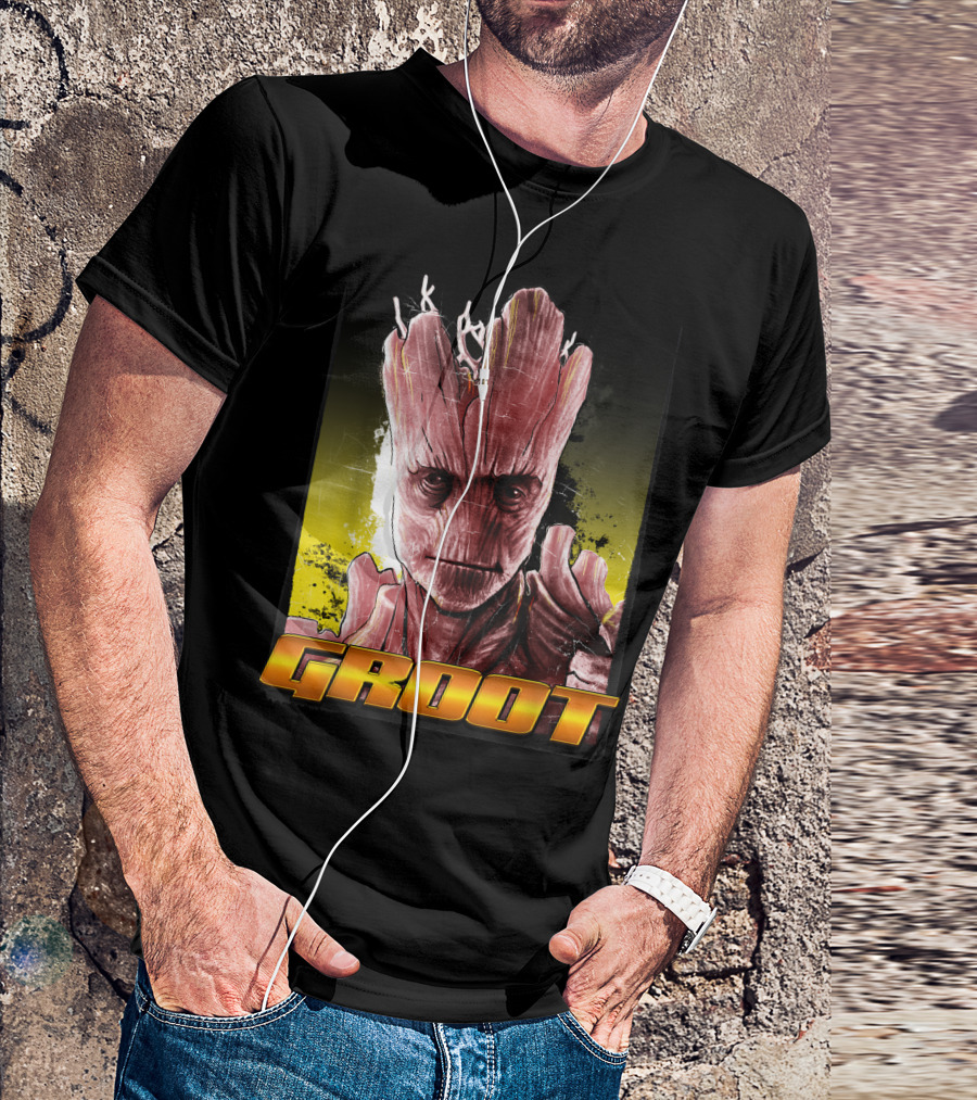 Marvel Groot Guardians Of The Galaxy Stoic Hero T-Shirt