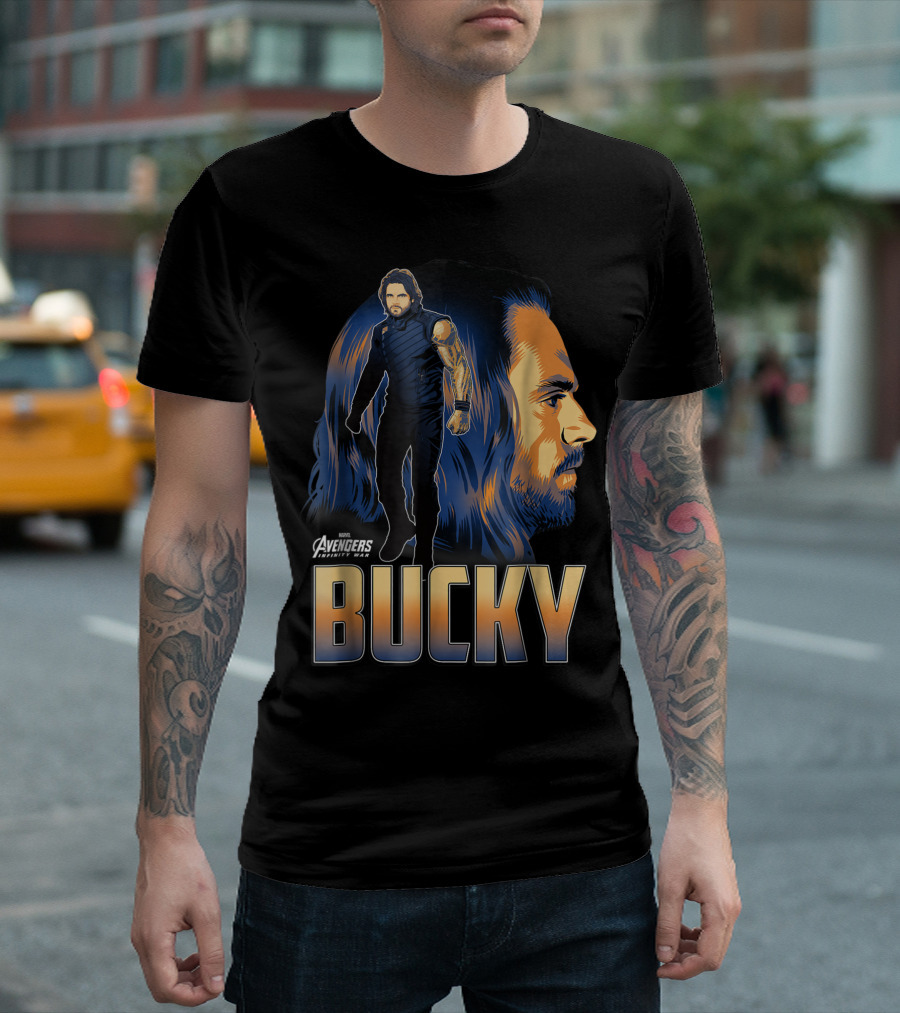 Marvel Avengers Infinity War Bucky Large Profile Character T-Shirt