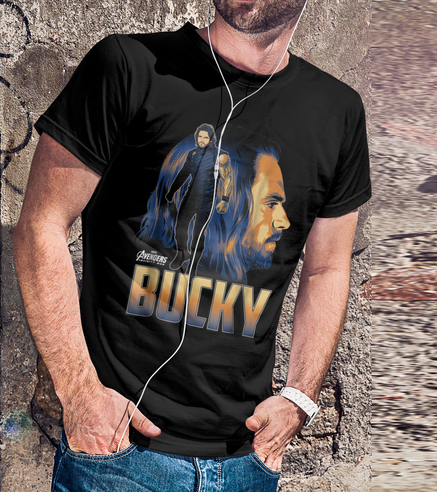 Marvel Avengers Infinity War Bucky Large Profile Character T-Shirt