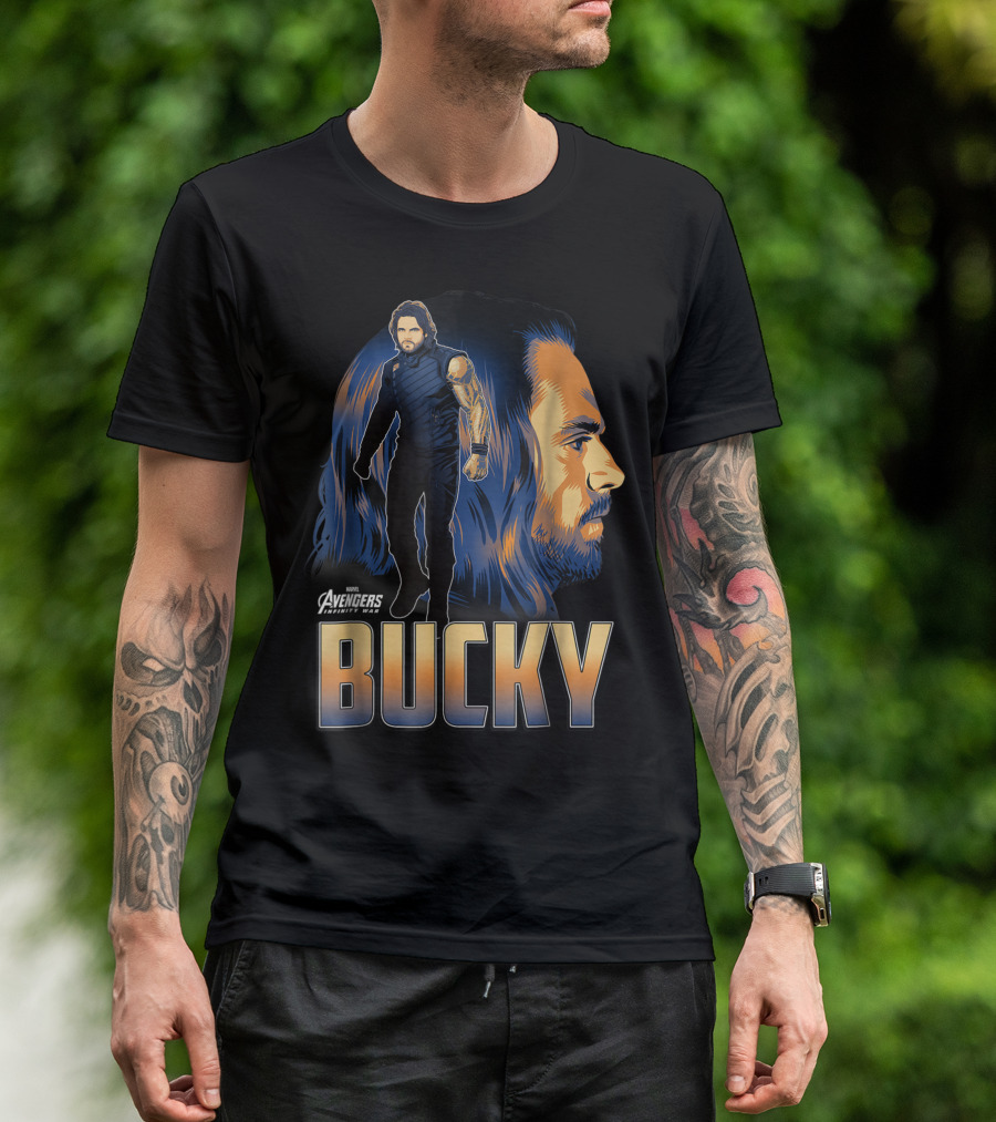 Marvel Avengers Infinity War Bucky Large Profile Character T-Shirt