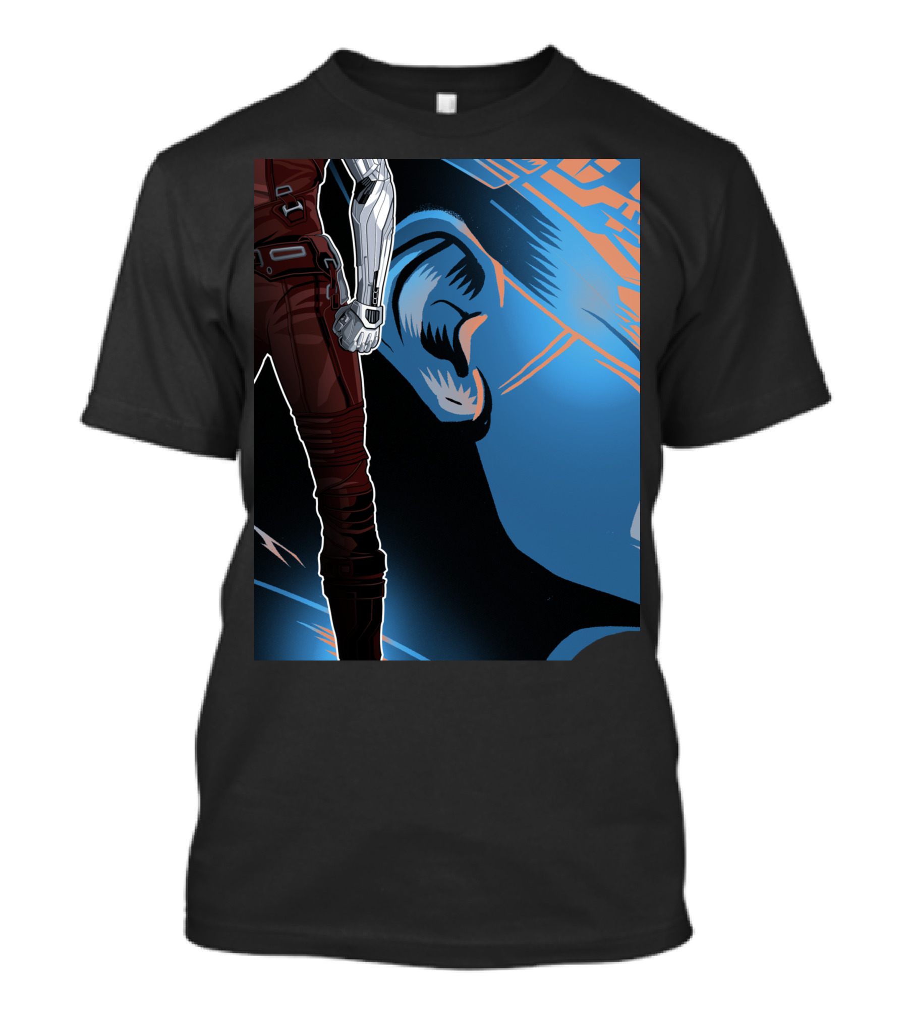 Marvel Infinity War Nebula Profile With Bucky Arm T-Shirt