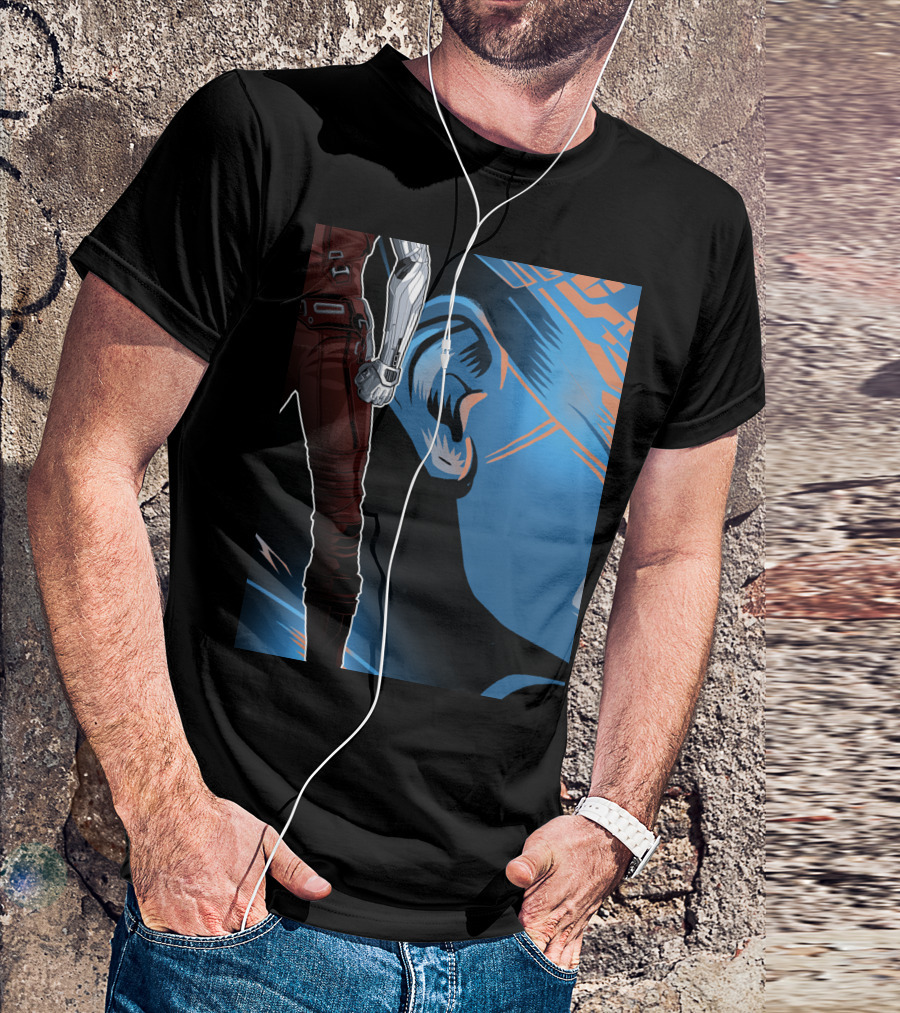 Marvel Infinity War Nebula Profile With Bucky Arm T-Shirt