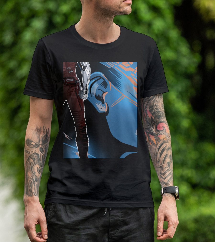 Marvel Infinity War Nebula Profile With Bucky Arm T-Shirt