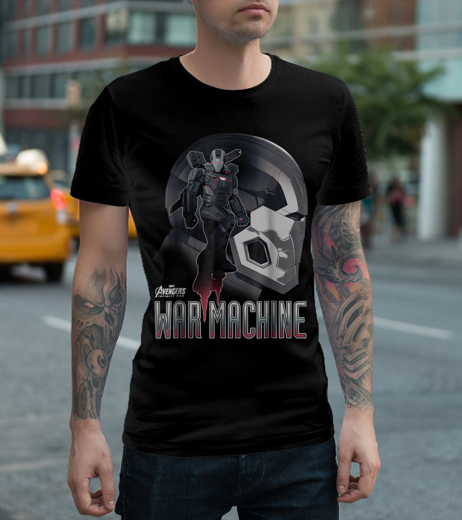 Avengers Infinity War War Machine Head Profile Marvel T-Shirt