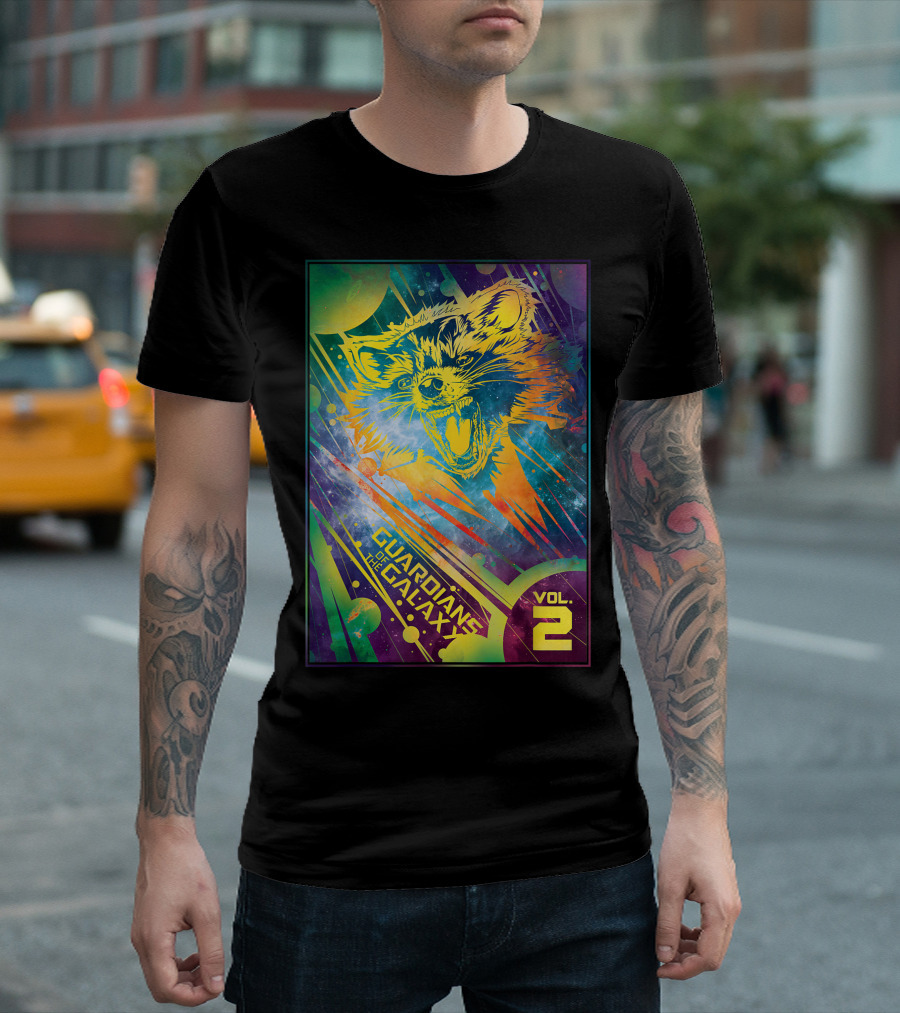 Guardians Of The Galaxy Vol 2 Rocket Space Marvel T-Shirt