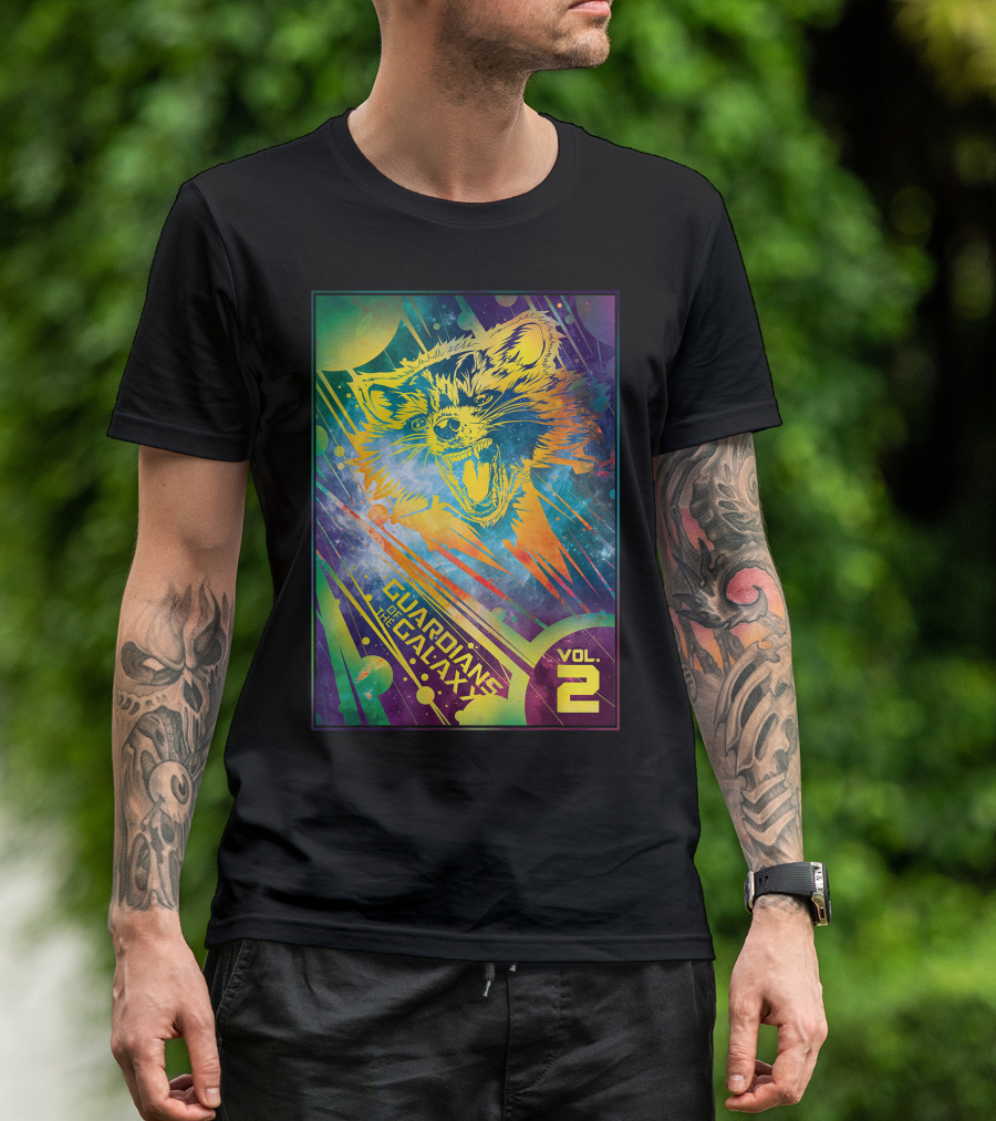 Guardians Of The Galaxy Vol 2 Rocket Space Marvel T-Shirt