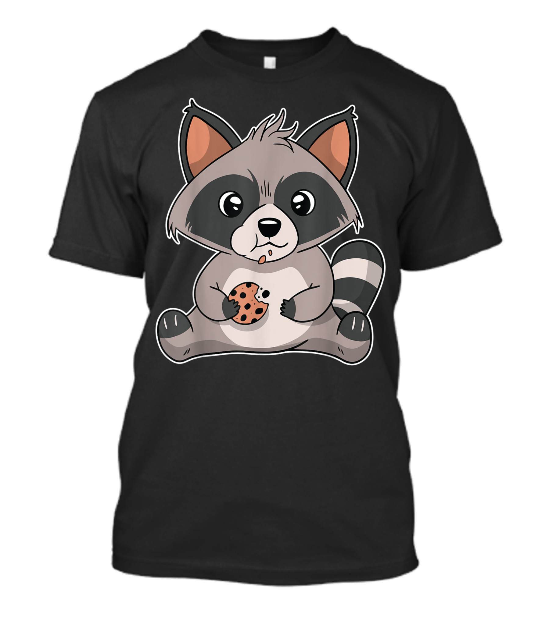 Raccoon Eating Chocolate Chip Cookie Cute Raccoon T-Shirt