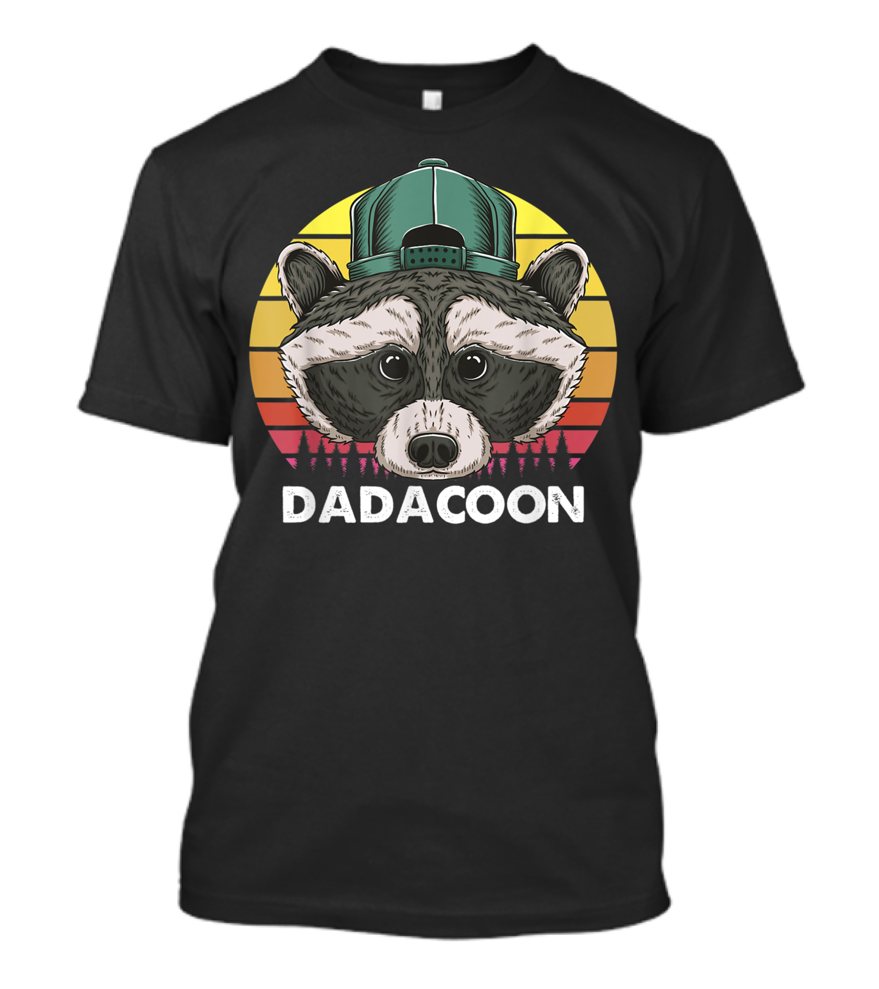 Dadacoon Raccoon Owner Dad Trash Panda Father Retro Hat T-Shirt